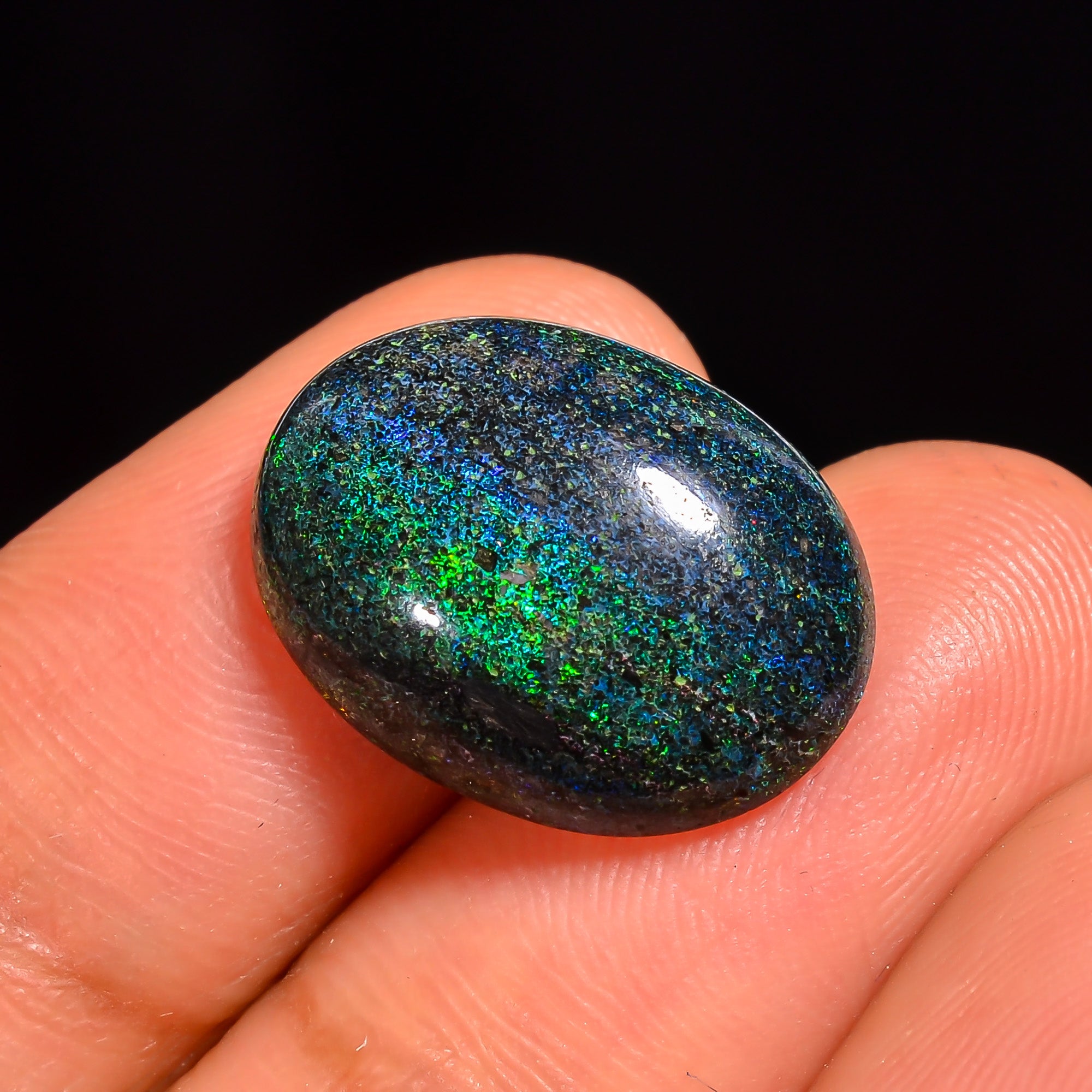 Andamooka Opal Oval Shape Cabochon Loose Gemstone For Making Jewelry 17X12X5 mm 6.5 Ct. OP-755