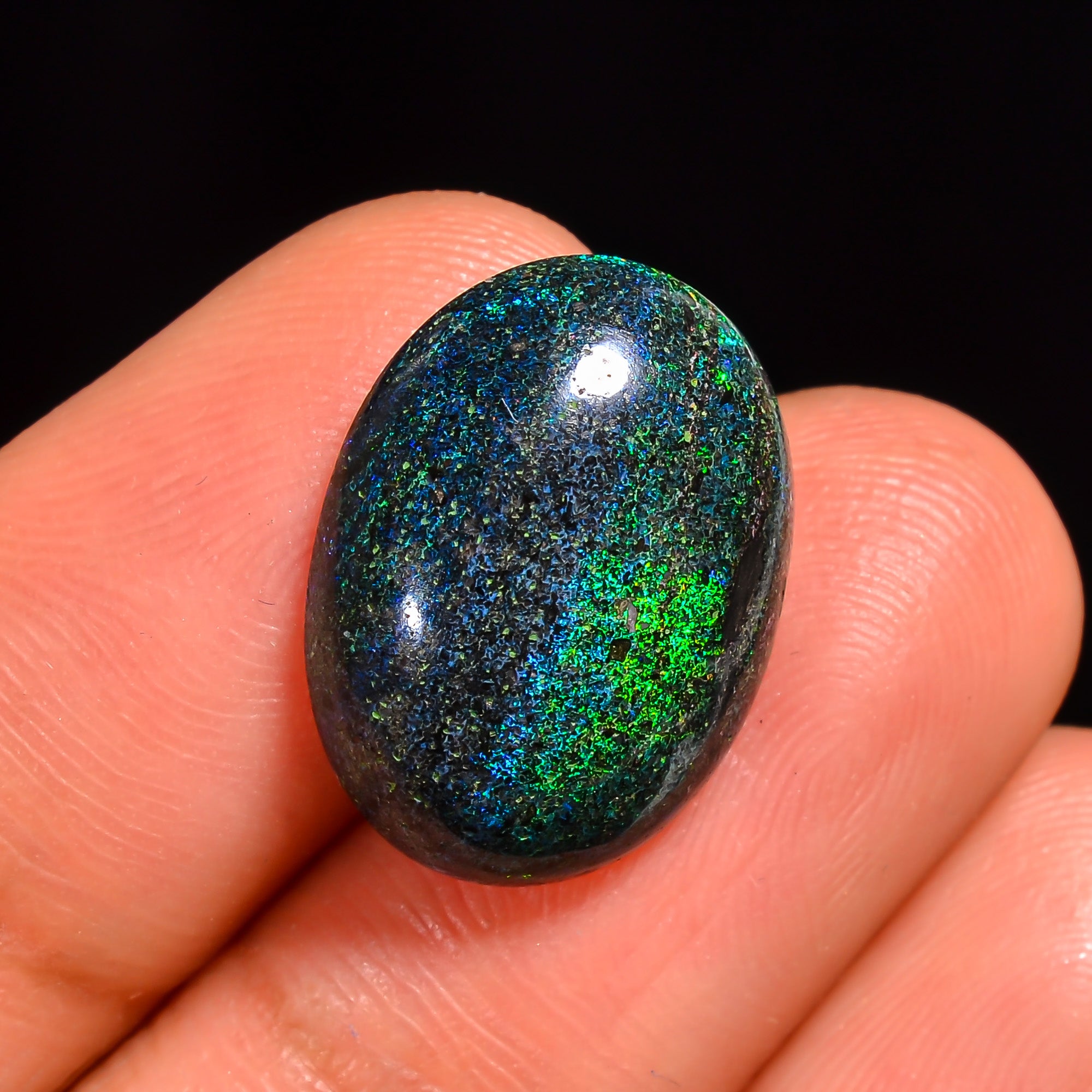 Andamooka Opal Oval Shape Cabochon Loose Gemstone For Making Jewelry 17X12X5 mm 6.5 Ct. OP-755