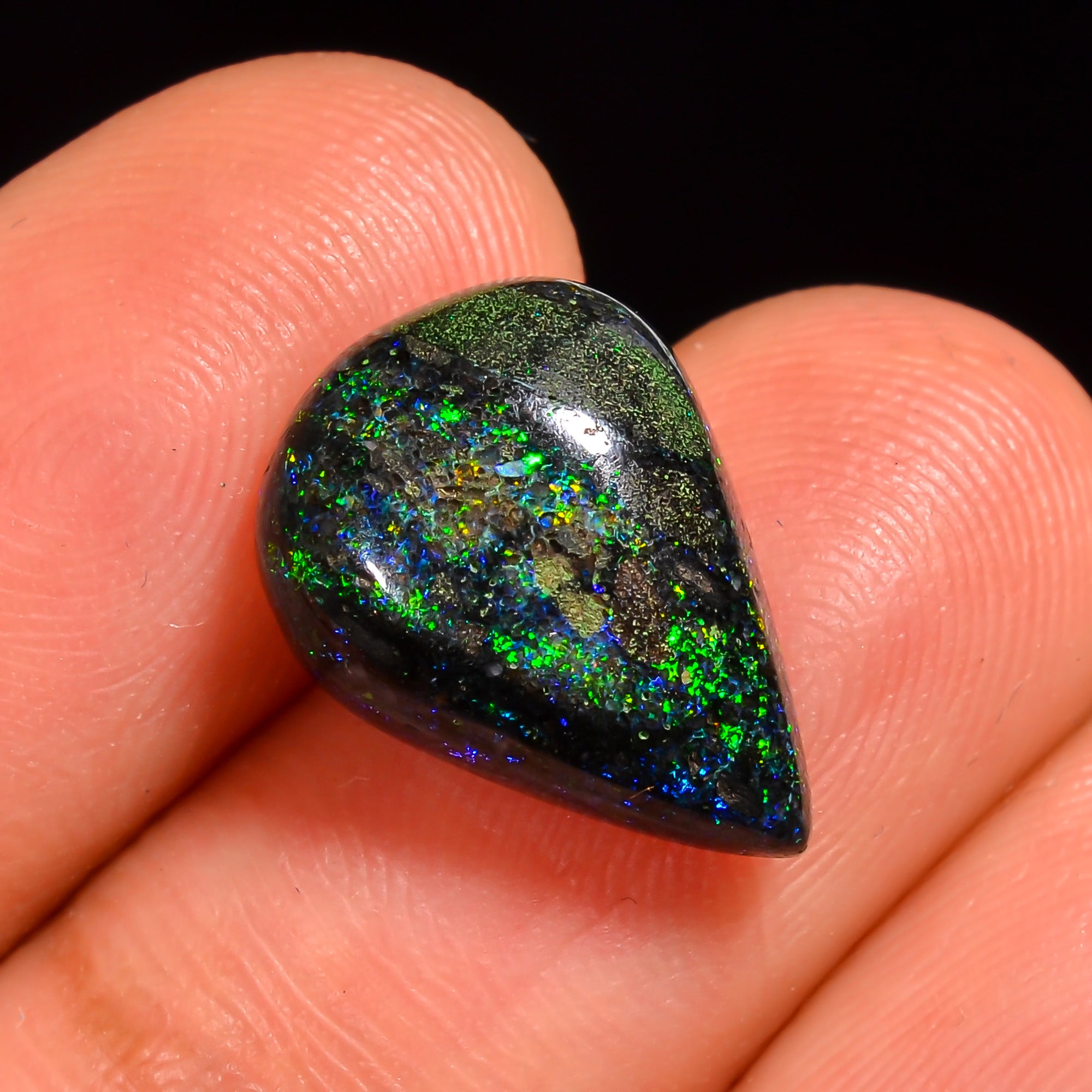 Andamooka Opal Pear Shape Cabochon Loose Gemstone For Making Jewelry 14X10X5 mm 4 Ct. OP-759