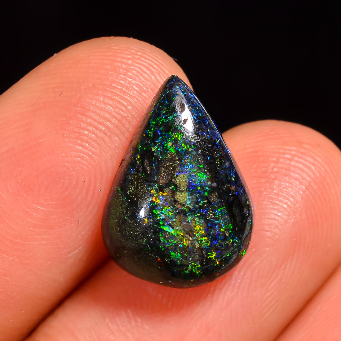 Andamooka Opal Pear Shape Cabochon Loose Gemstone For Making Jewelry 14X10X5 mm 4 Ct. OP-759