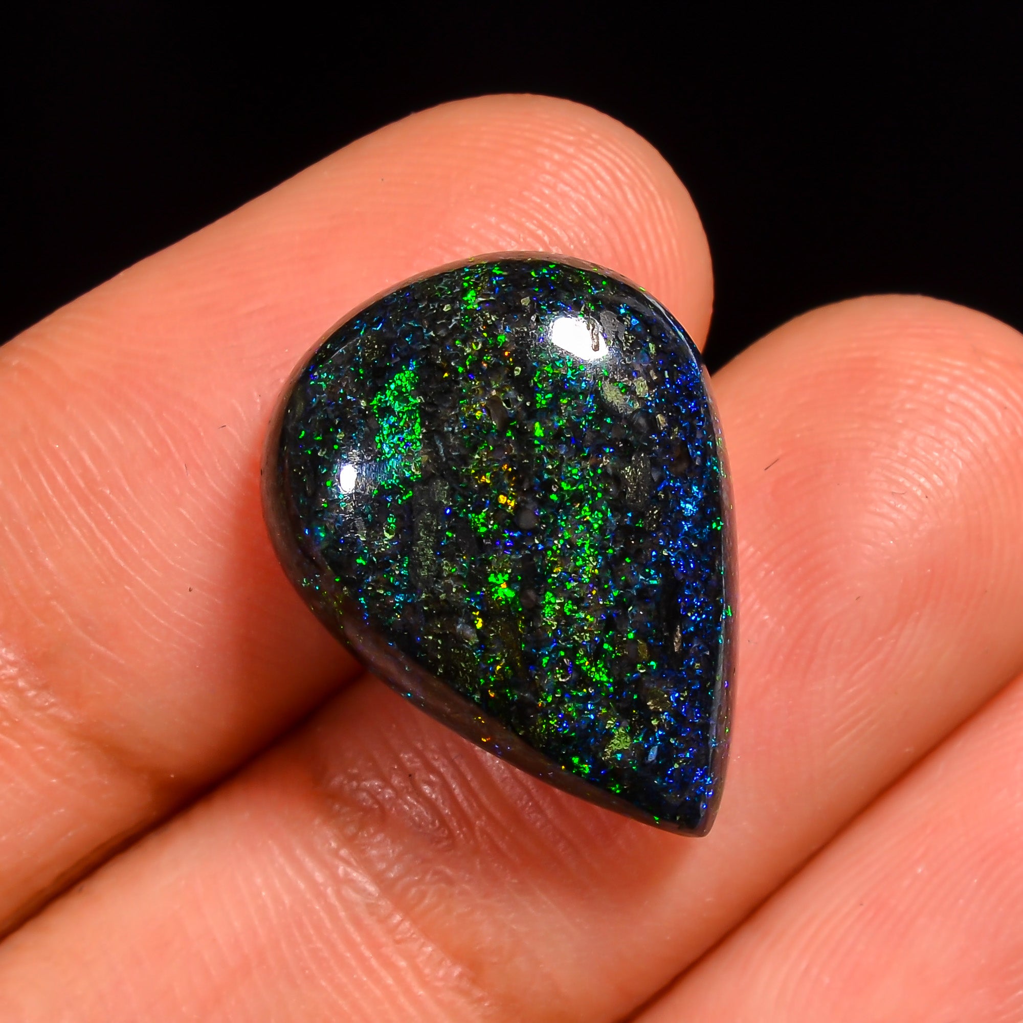 Andamooka Opal Pear Shape Cabochon Loose Gemstone For Making Jewelry 18X13X5 mm 8 Ct. OP-763
