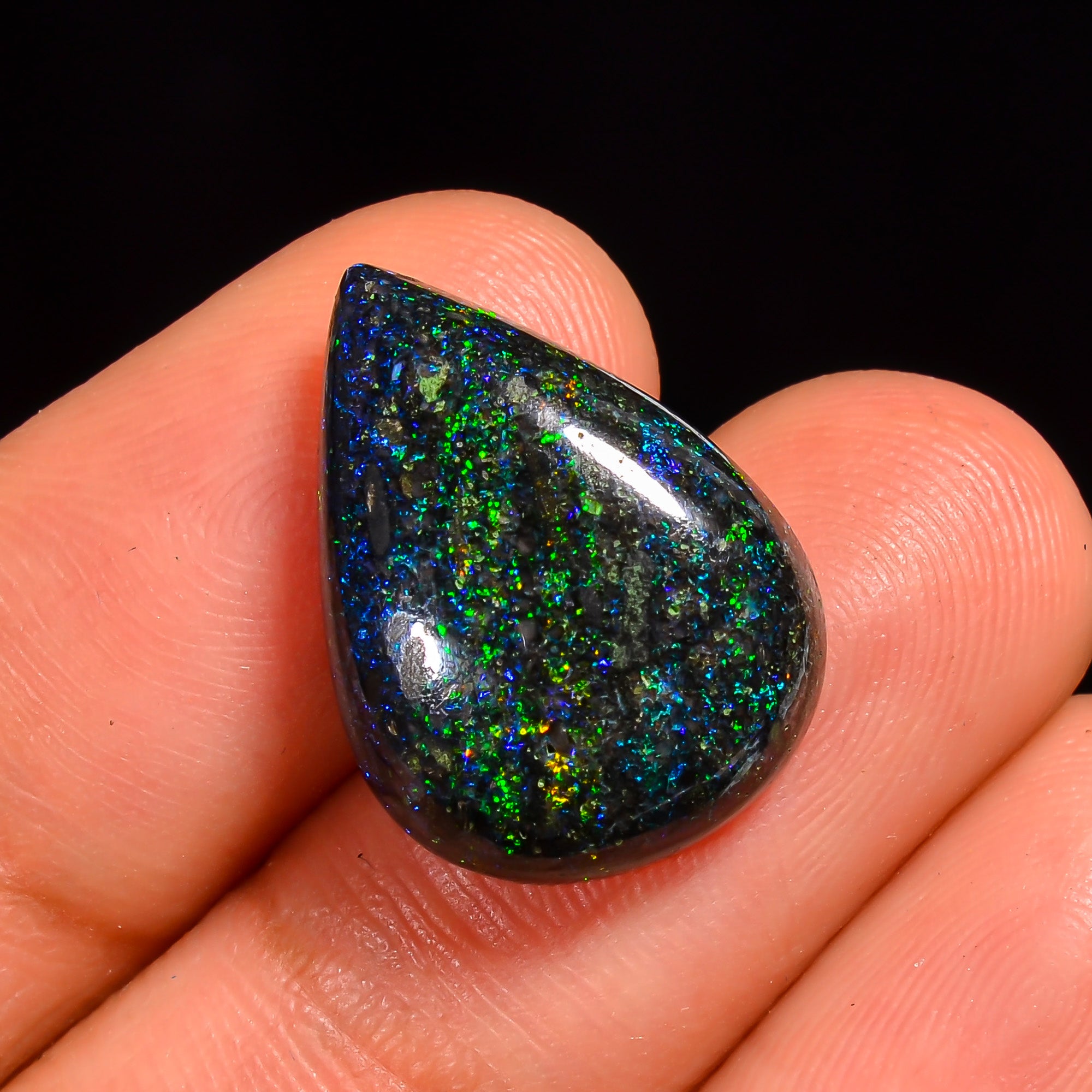 Andamooka Opal Pear Shape Cabochon Loose Gemstone For Making Jewelry 18X13X5 mm 8 Ct. OP-763