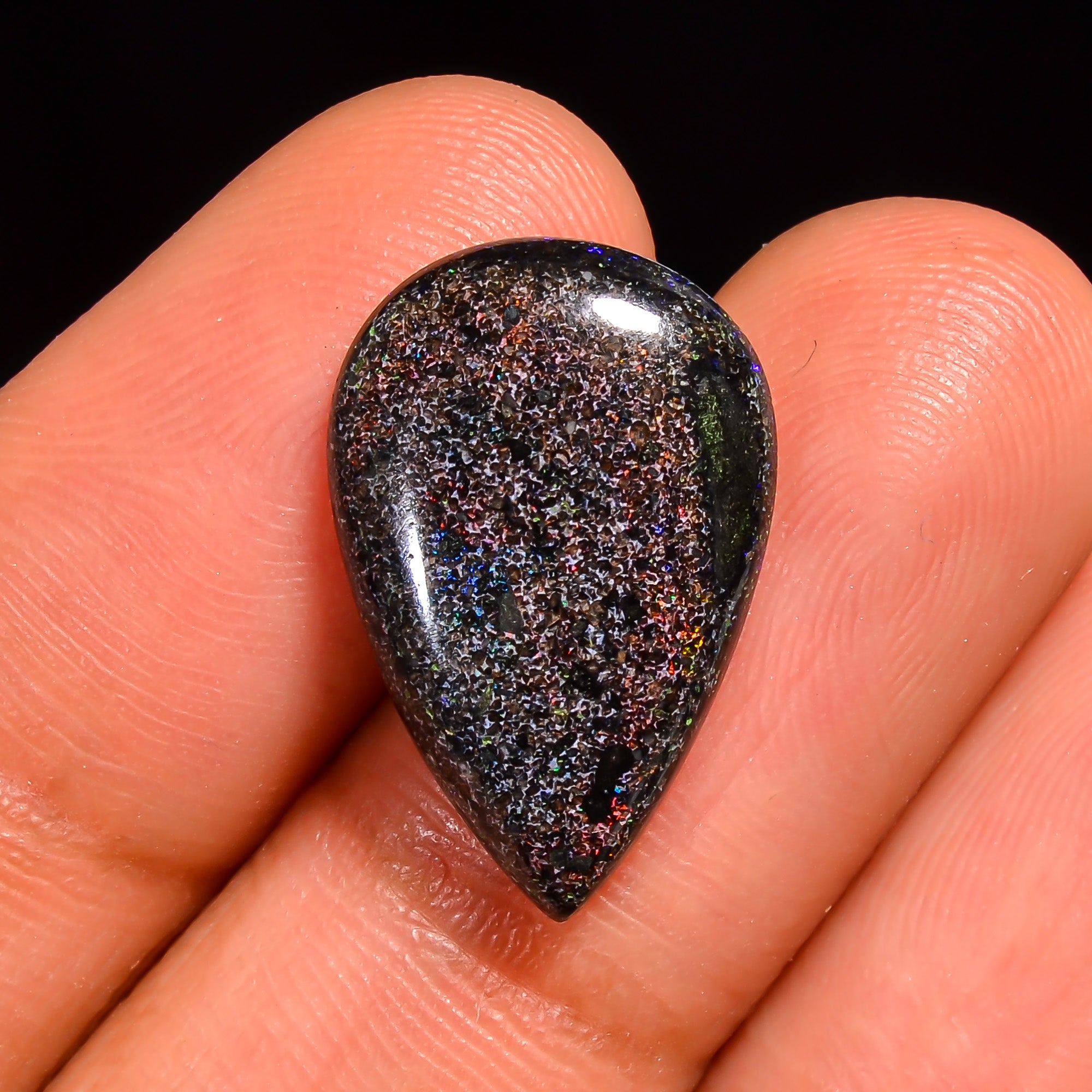 Andamooka Opal Pear Shape Cabochon Loose Gemstone For Making Jewelry 18X12X3 mm 4.5 Ct. OP-771