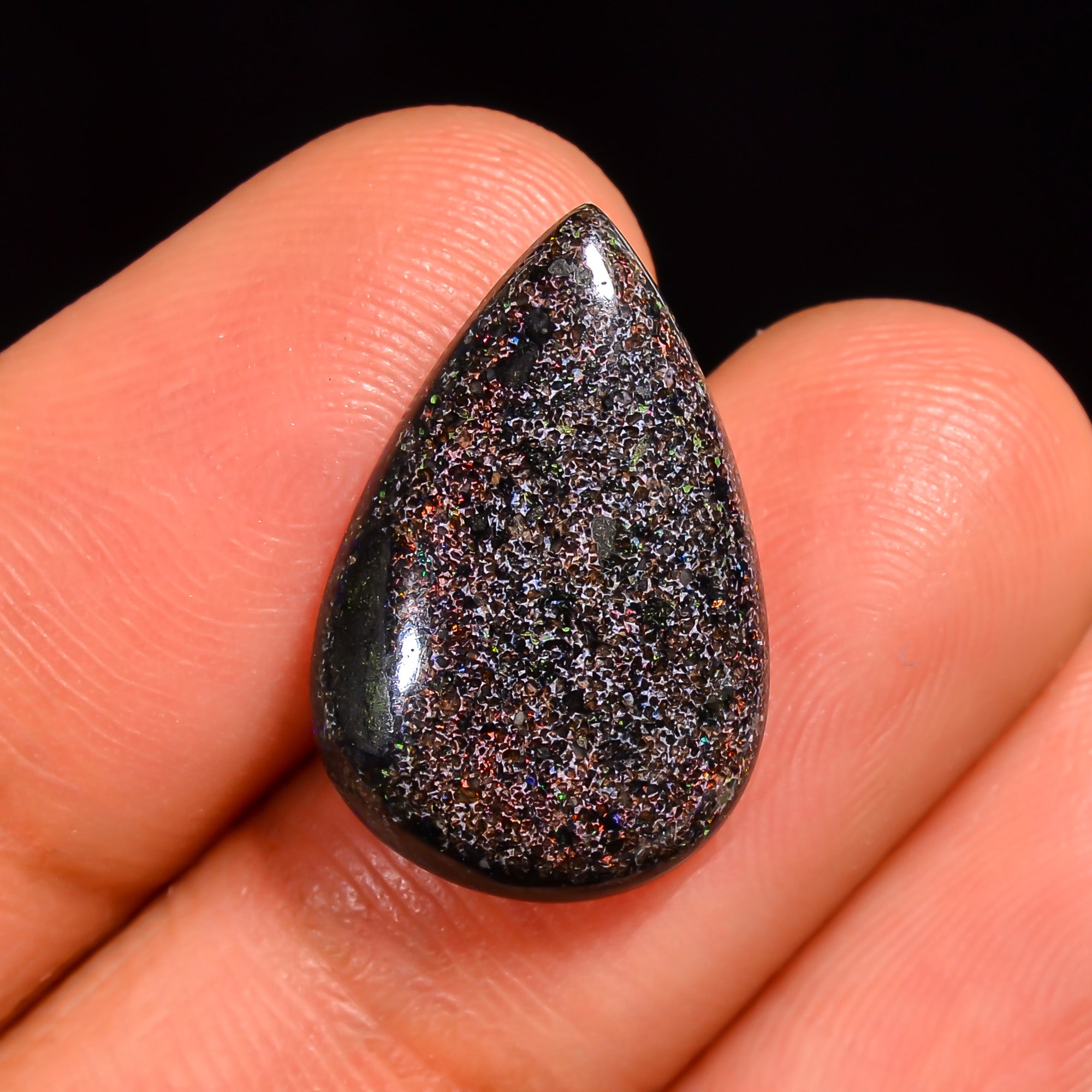 Andamooka Opal Pear Shape Cabochon Loose Gemstone For Making Jewelry 18X12X3 mm 4.5 Ct. OP-771