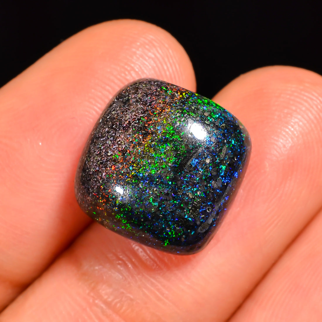 Andamooka Opal Cushion Shape Cabochon Loose Gemstone For Making Jewelry 12X12X5 mm 6 Ct. OP-774