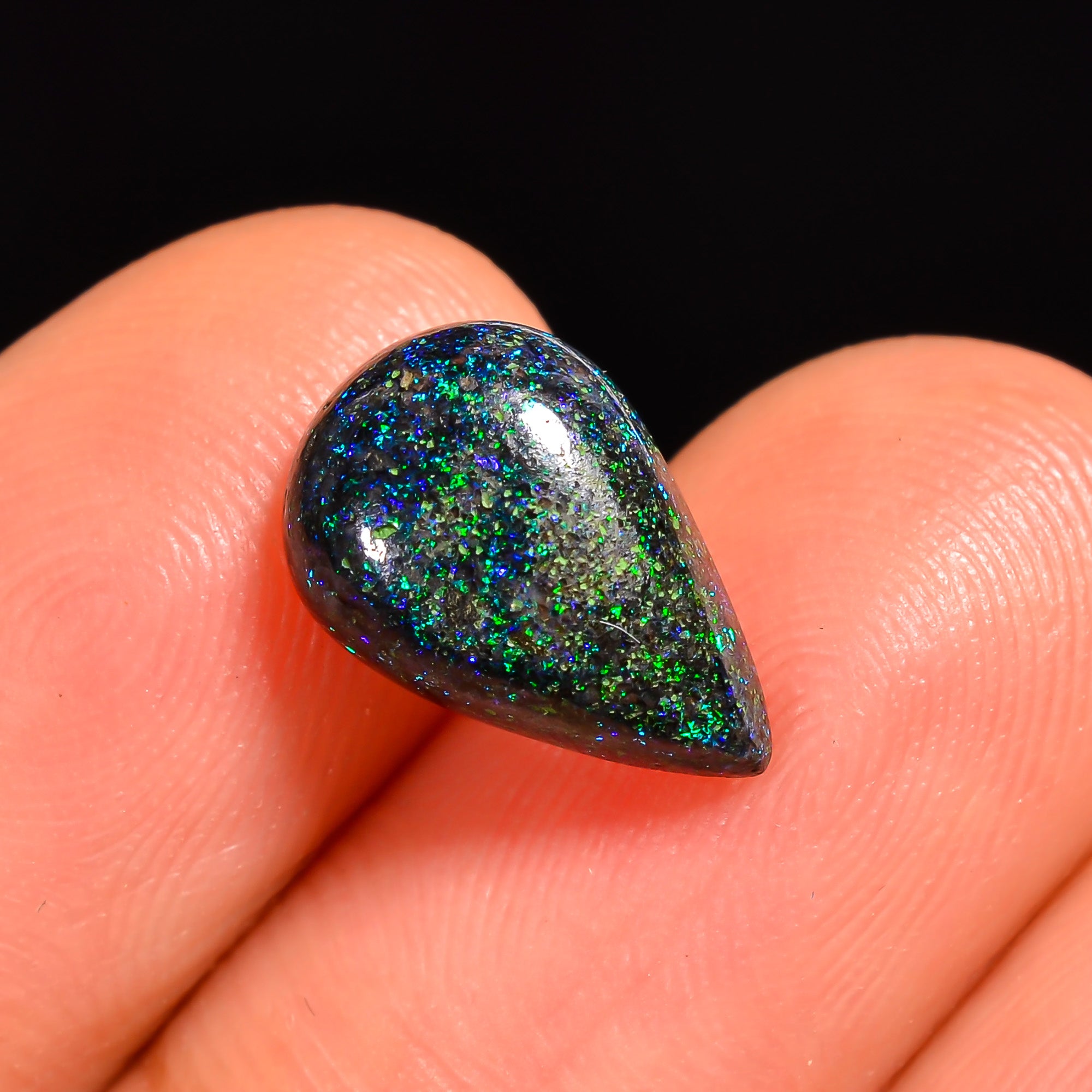 Andamooka Opal Pear Shape Cabochon Loose Gemstone For Making Jewelry 12X8X4 mm 2 Ct. OP-777