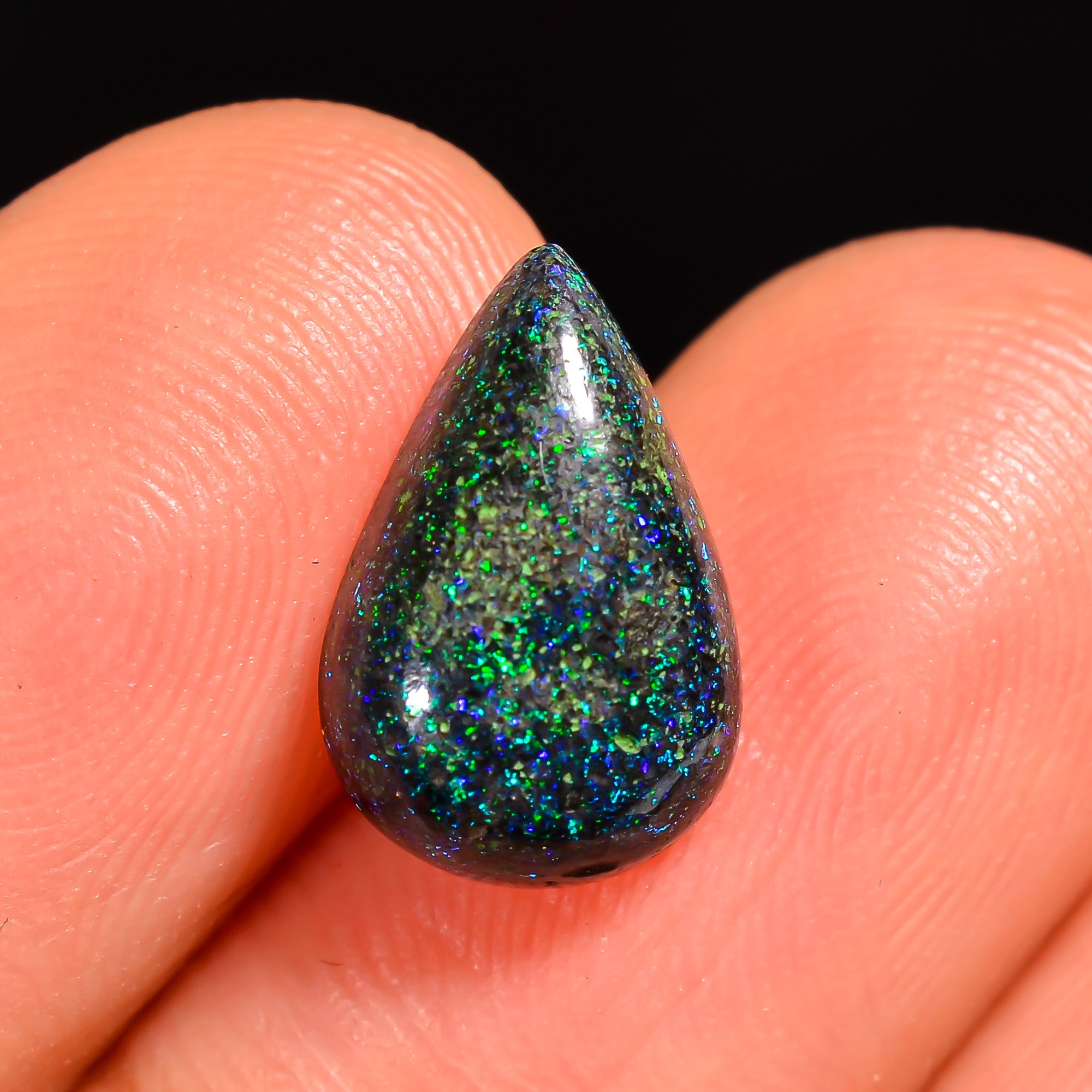 Andamooka Opal Pear Shape Cabochon Loose Gemstone For Making Jewelry 12X8X4 mm 2 Ct. OP-777