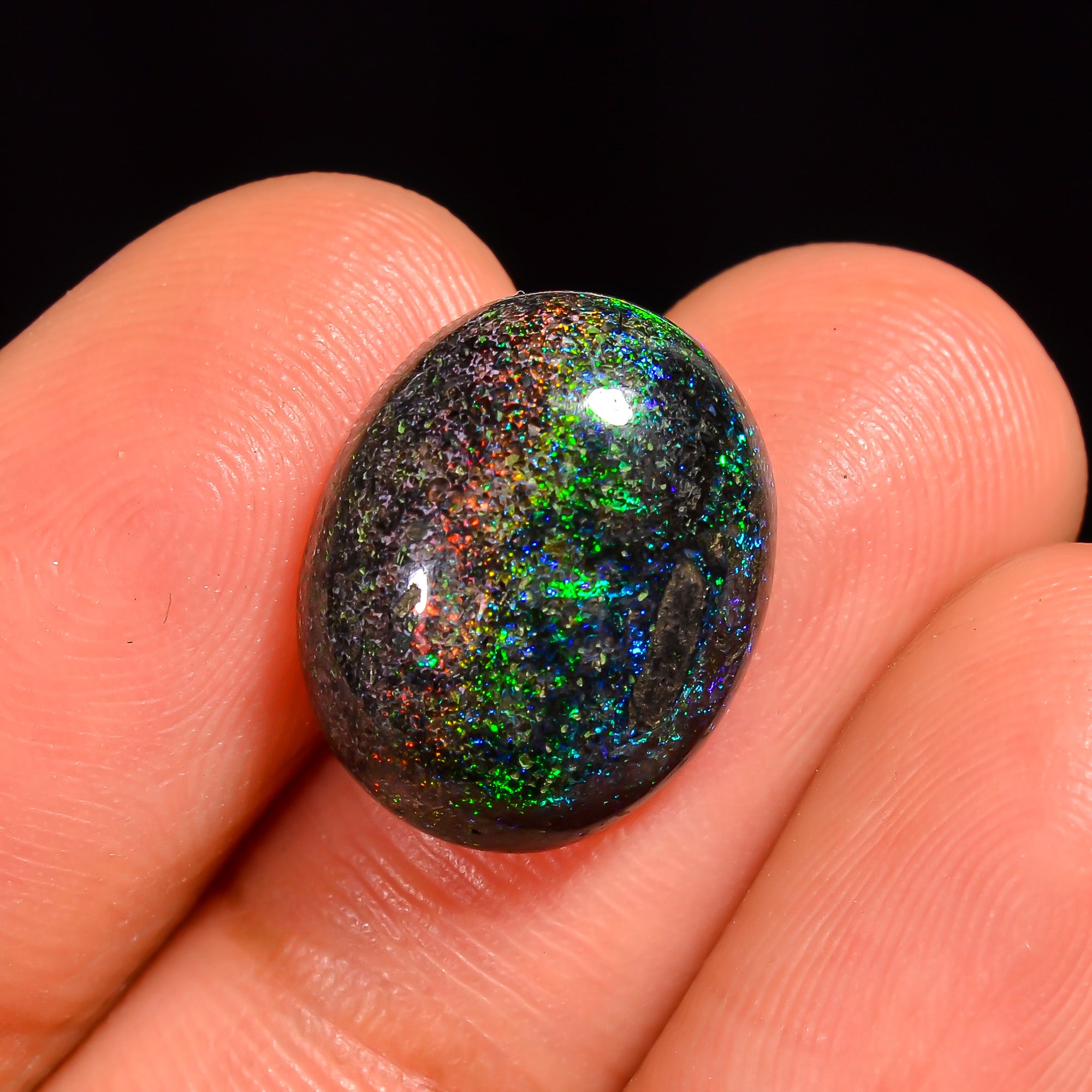 Andamooka Opal Oval Shape Cabochon Loose Gemstone For Making Jewelry 14X11X5 mm 5.5 Ct. OP-778