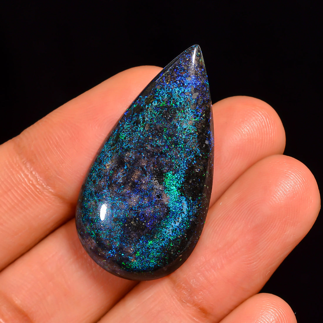 Andamooka Opal Pear Shape Cabochon Loose Gemstone For Making Jewelry 34X19X5 mm 19 Ct. OP-786
