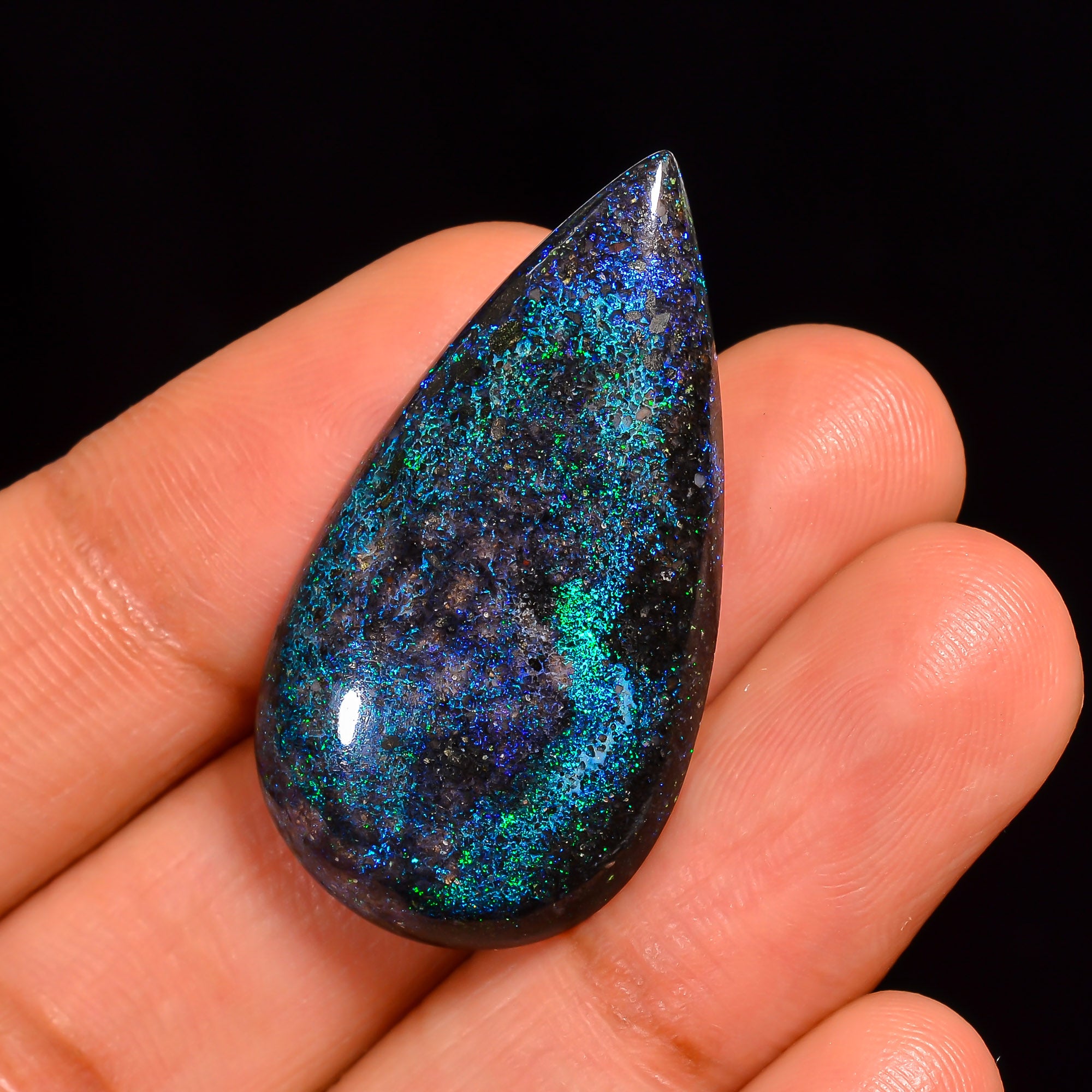 Andamooka Opal Pear Shape Cabochon Loose Gemstone For Making Jewelry 34X19X5 mm 19 Ct. OP-786