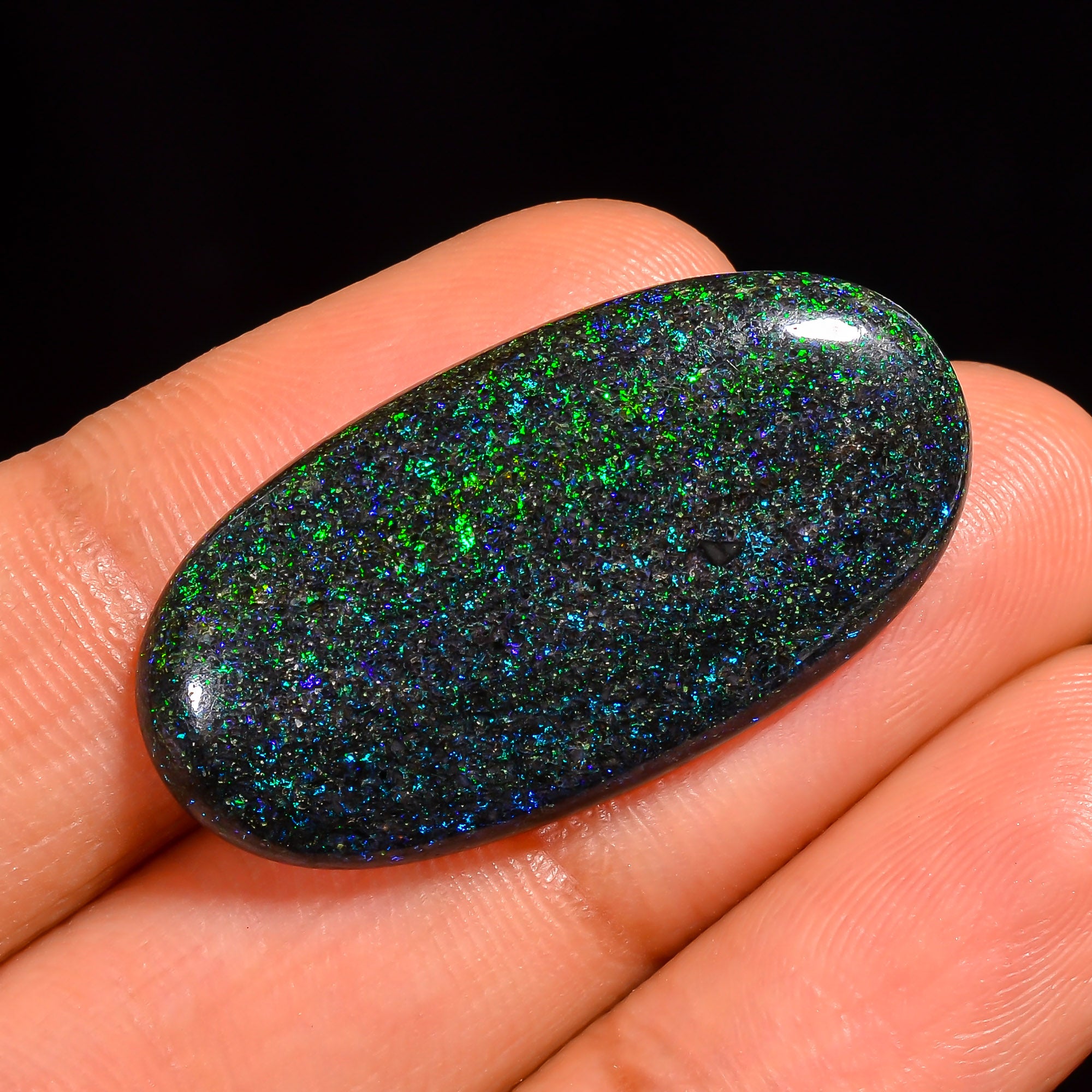 Andamooka Opal Oval Shape Cabochon Loose Gemstone For Making Jewelry 30X16X4 mm 13.5 Ct. OP-791