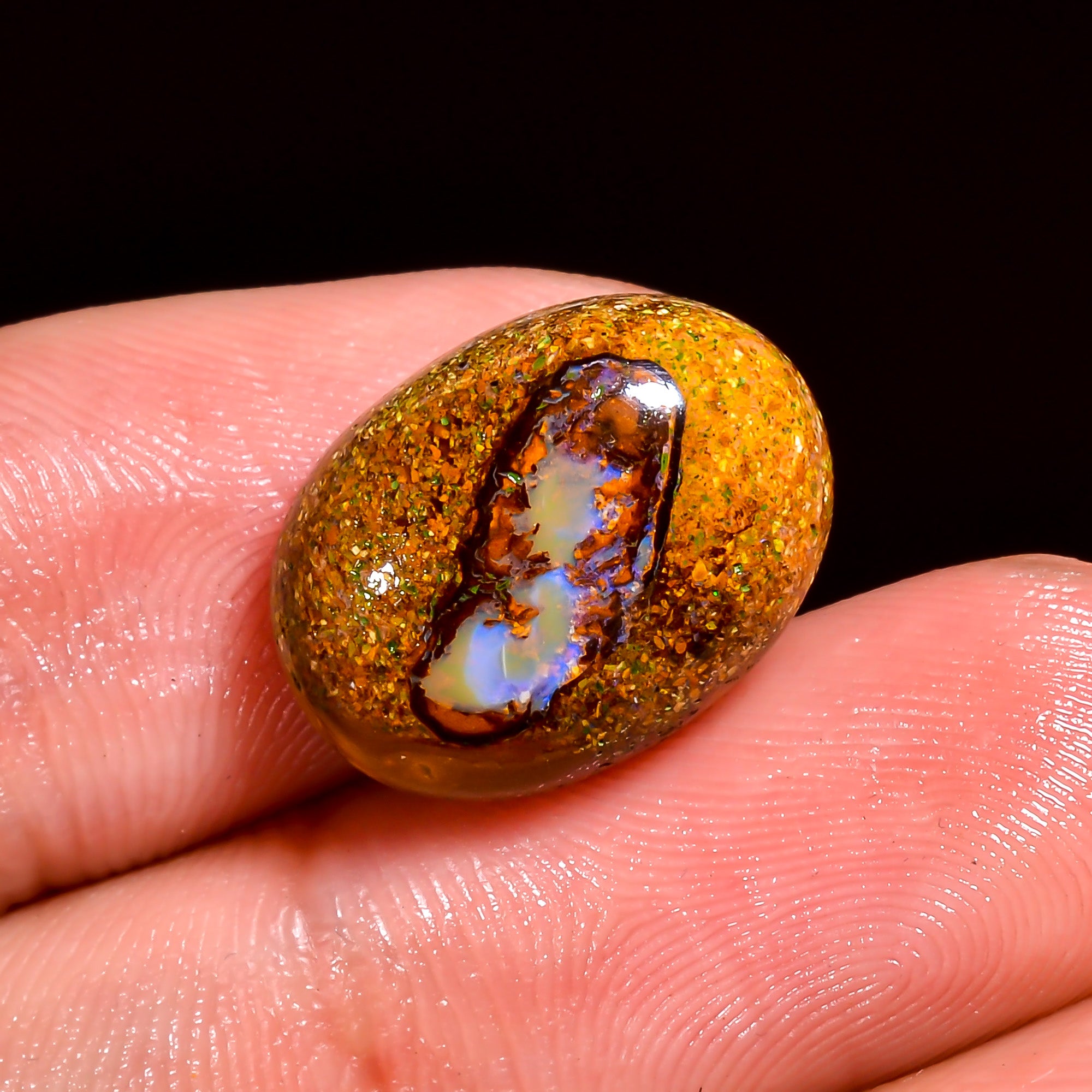 Boulder Opal Oval Shape Cabochon Loose Gemstone For Making Jewelry 9 Ct. 15X11X6 mm OP-881
