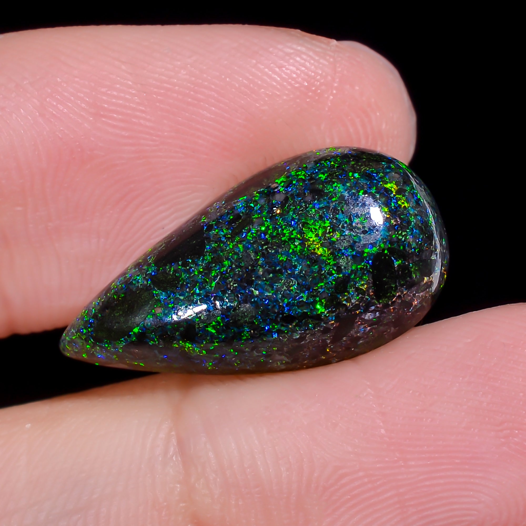 Andamooka Opal Pear Shape Cabochon 8 Ct. 21X11X6 mm OP-944