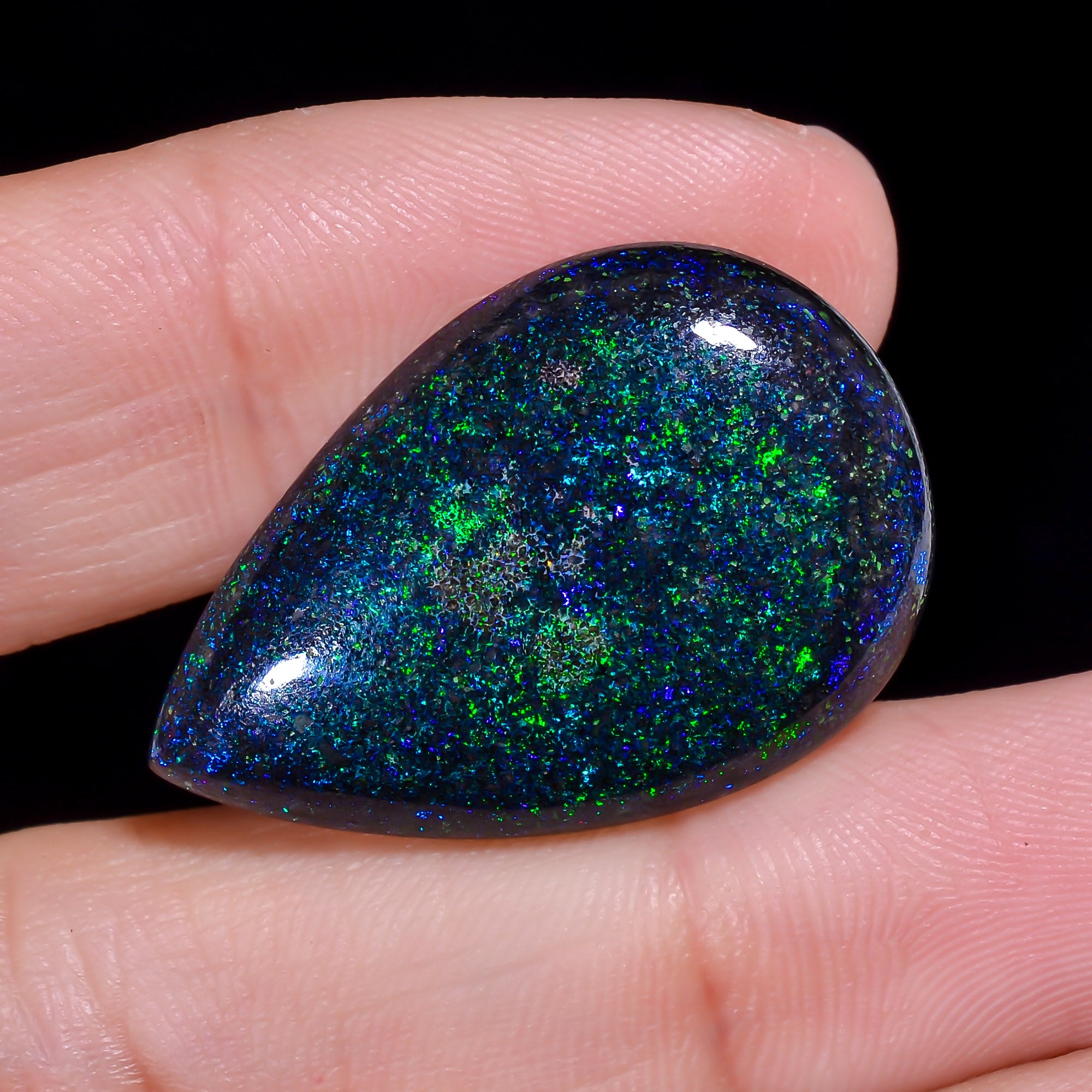 Andamooka Opal Pear Shape Cabochon 18.5 Ct. 29X19X5 mm OP-945