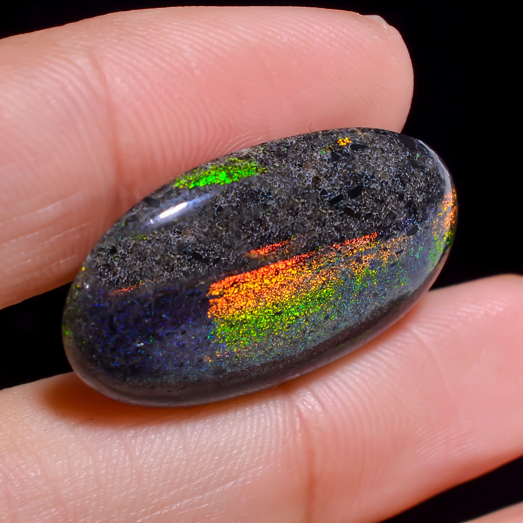 Andamooka Opal Oval Shape Cabochon 18 Ct. 29X17X5 mm OP-948