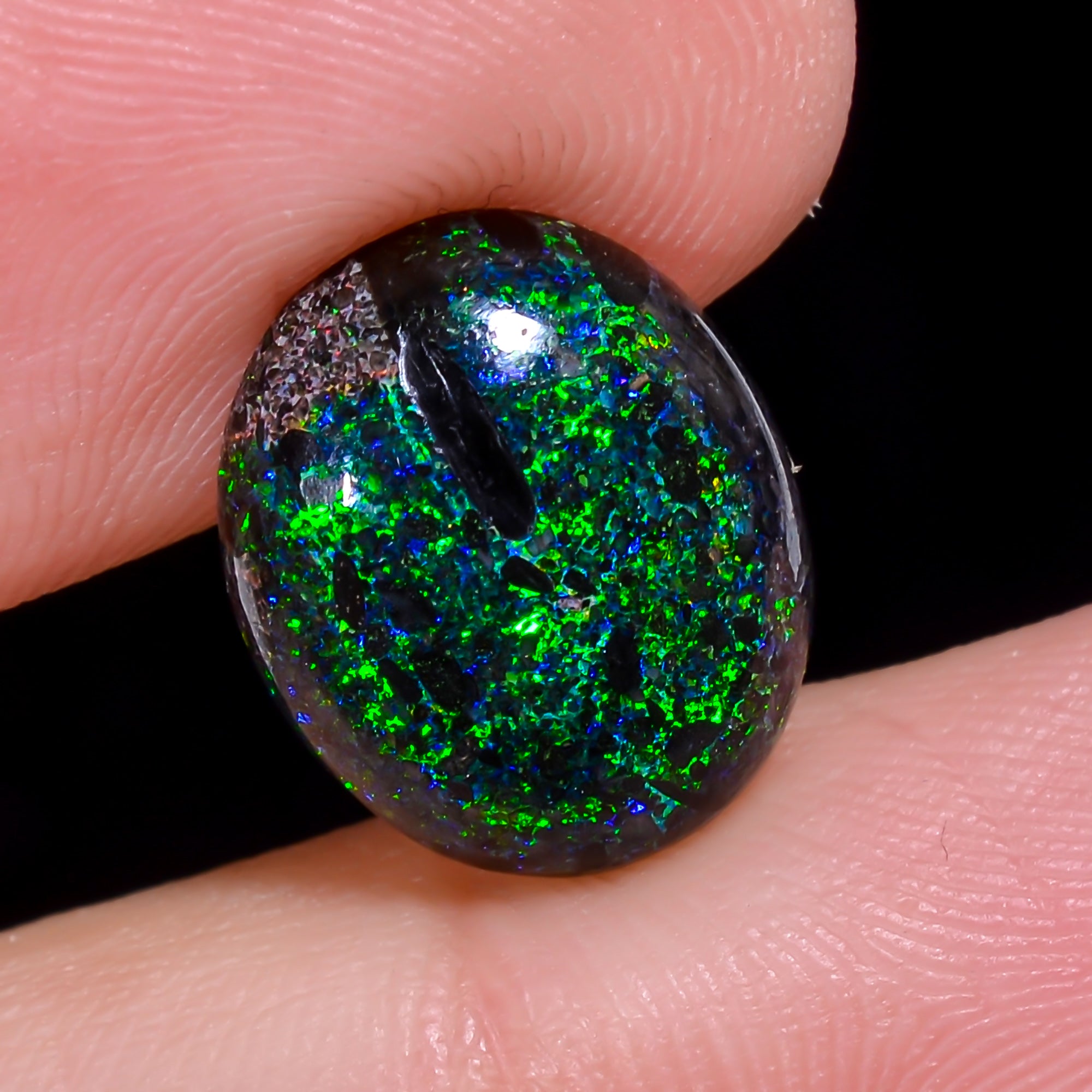 Andamooka Opal Oval Shape Cabochon 4 Ct. 13X11X4 mm OP-949