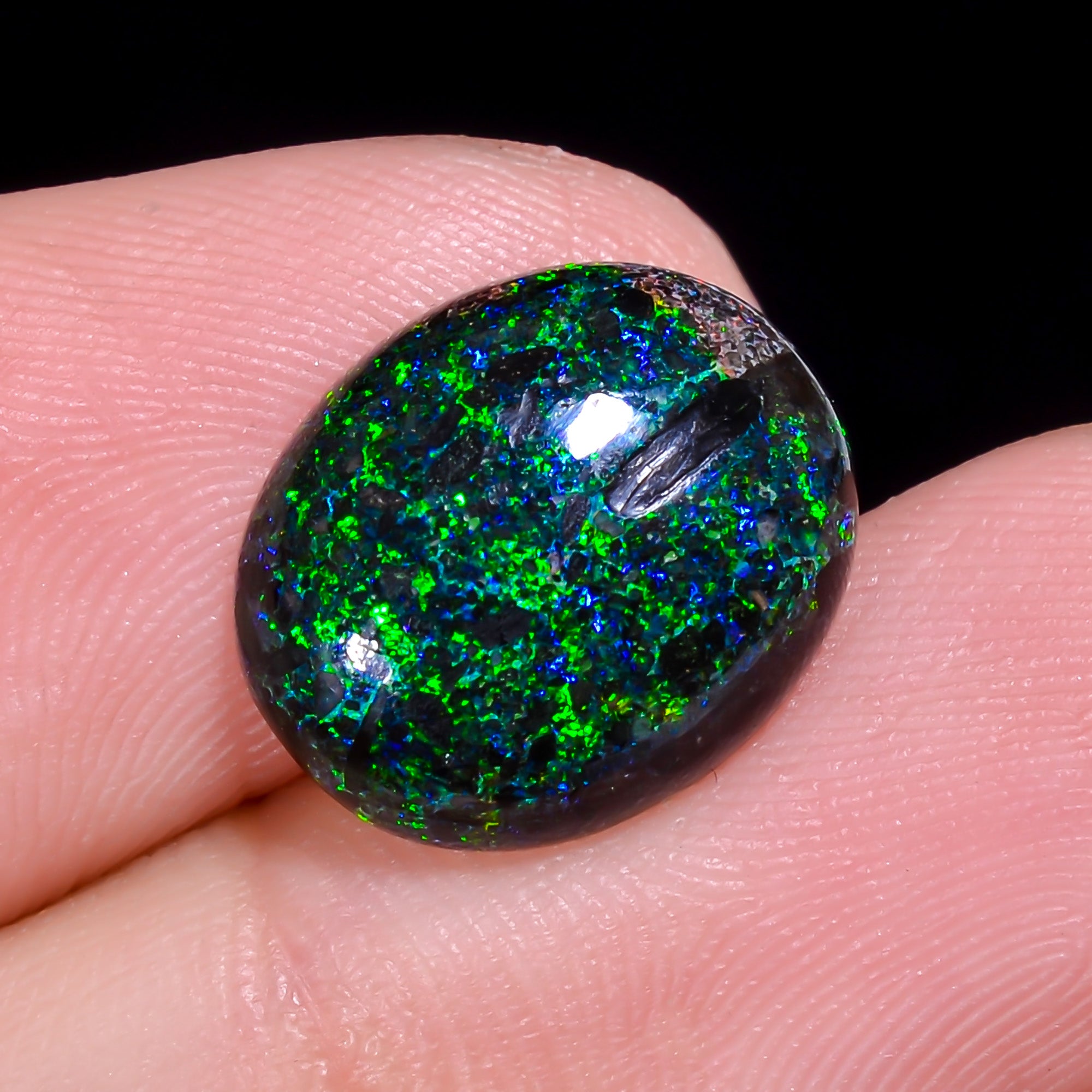 Andamooka Opal Oval Shape Cabochon 4 Ct. 13X11X4 mm OP-949