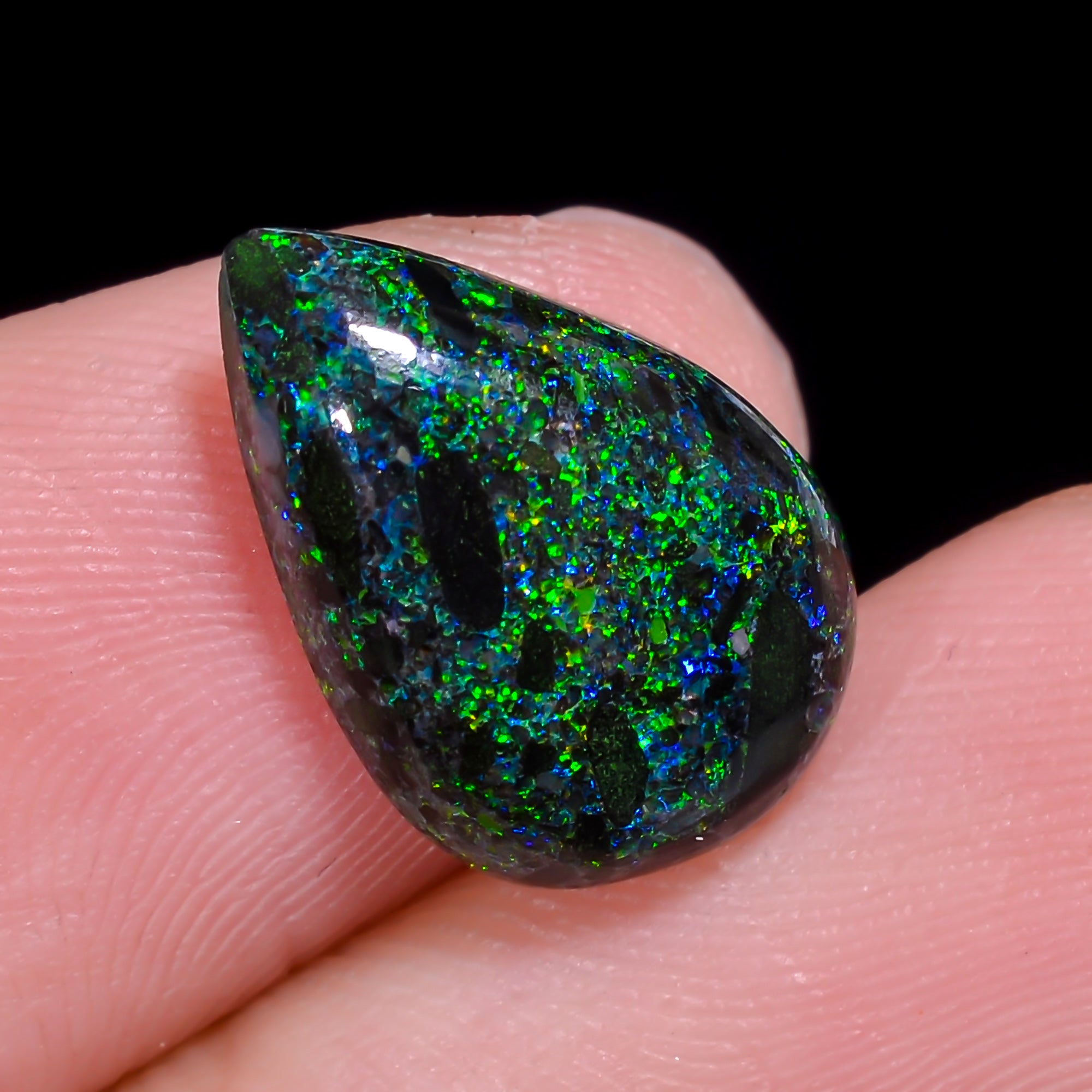Andamooka Opal Pear Shape Cabochon 4 Ct. 15X10X4 mm OP-951