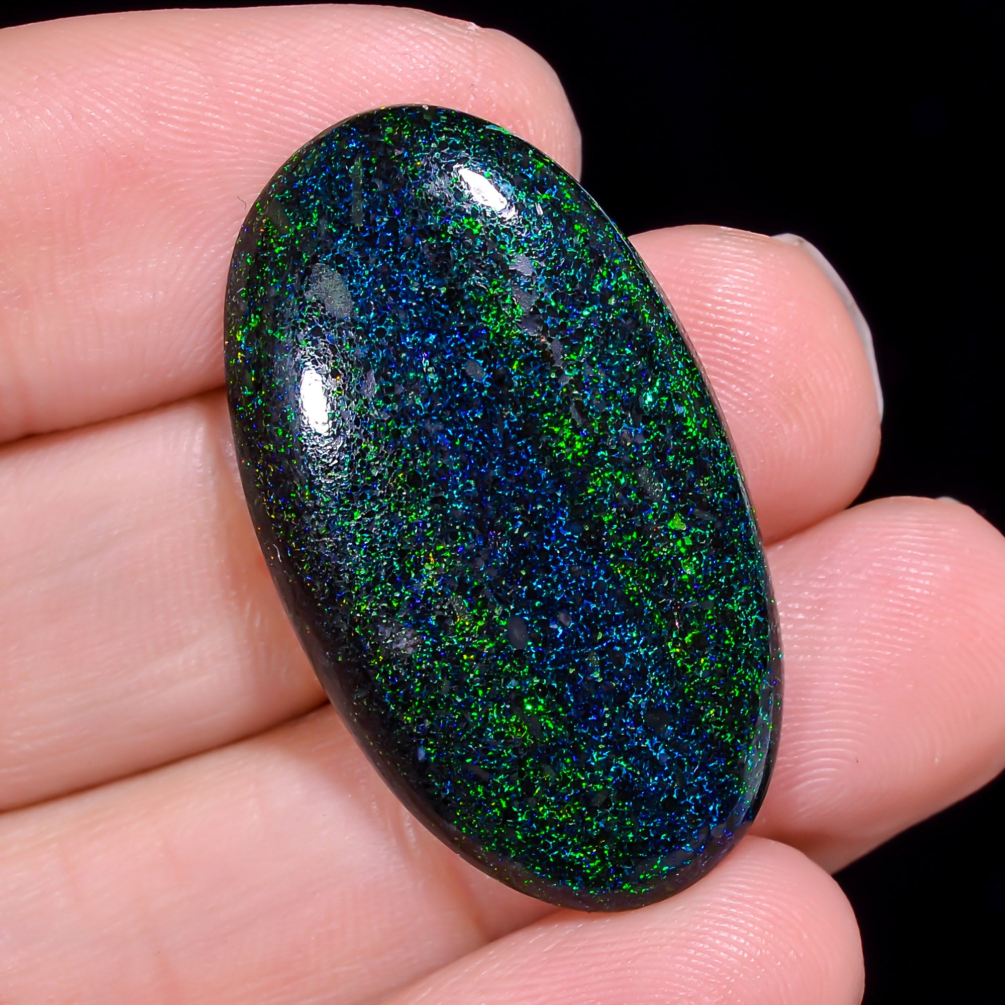 Andamooka Opal Oval Shape Cabochon 21.5 Ct. 32X18X5 mm OP-957