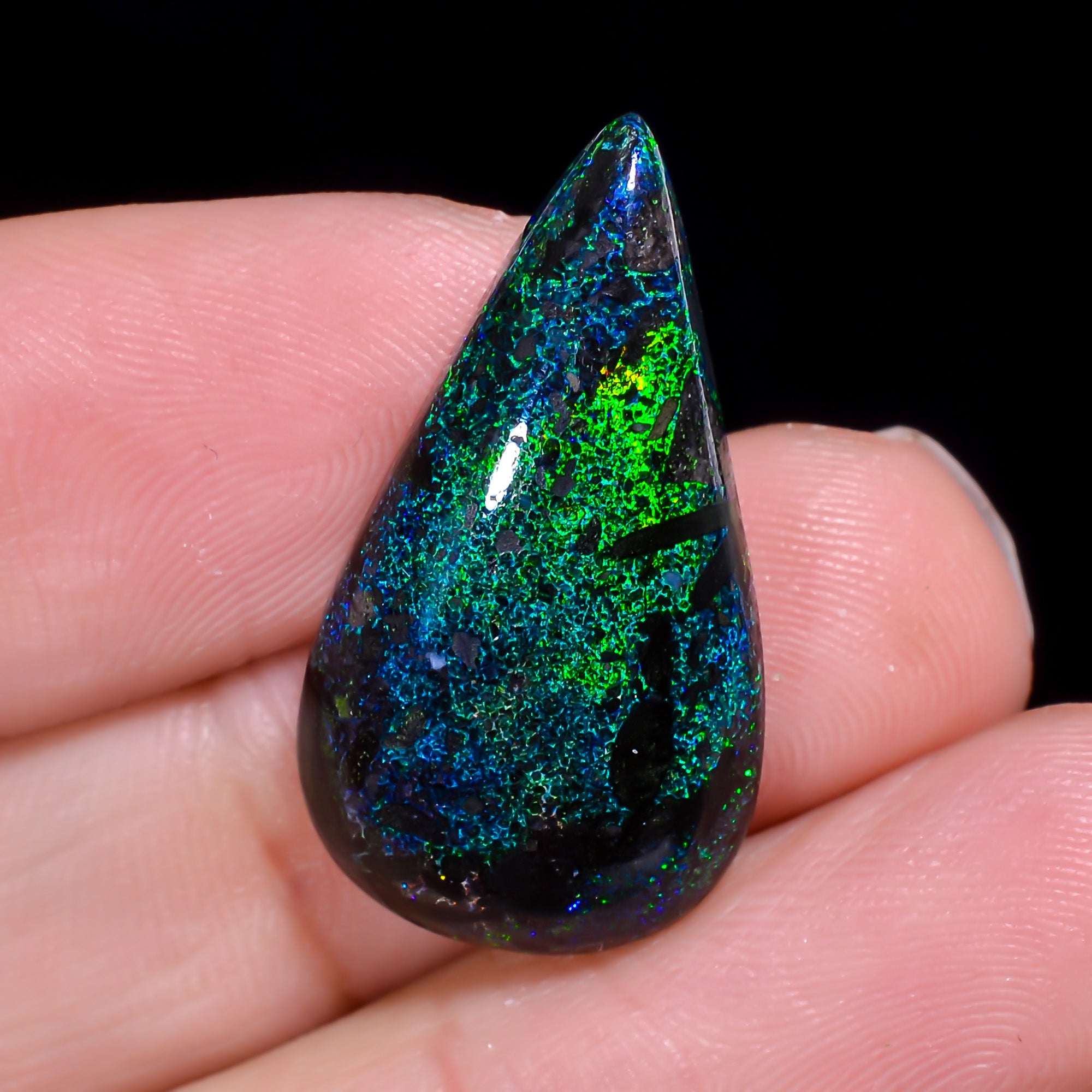 Andamooka Opal Pear Shape Cabochon 11.5 Ct. 26X14X5 mm OP-958