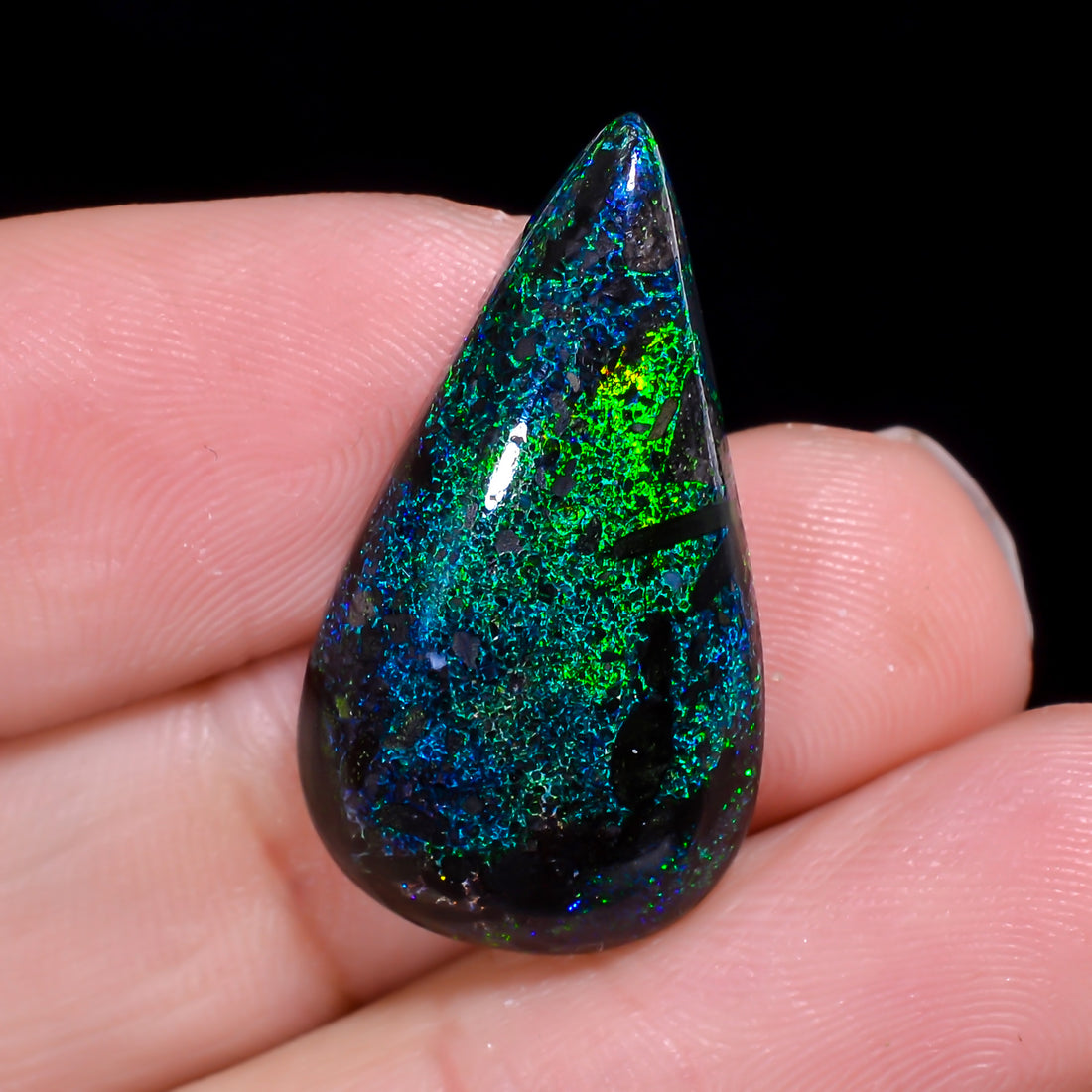 Andamooka Opal Pear Shape Cabochon 11.5 Ct. 26X14X5 mm OP-958