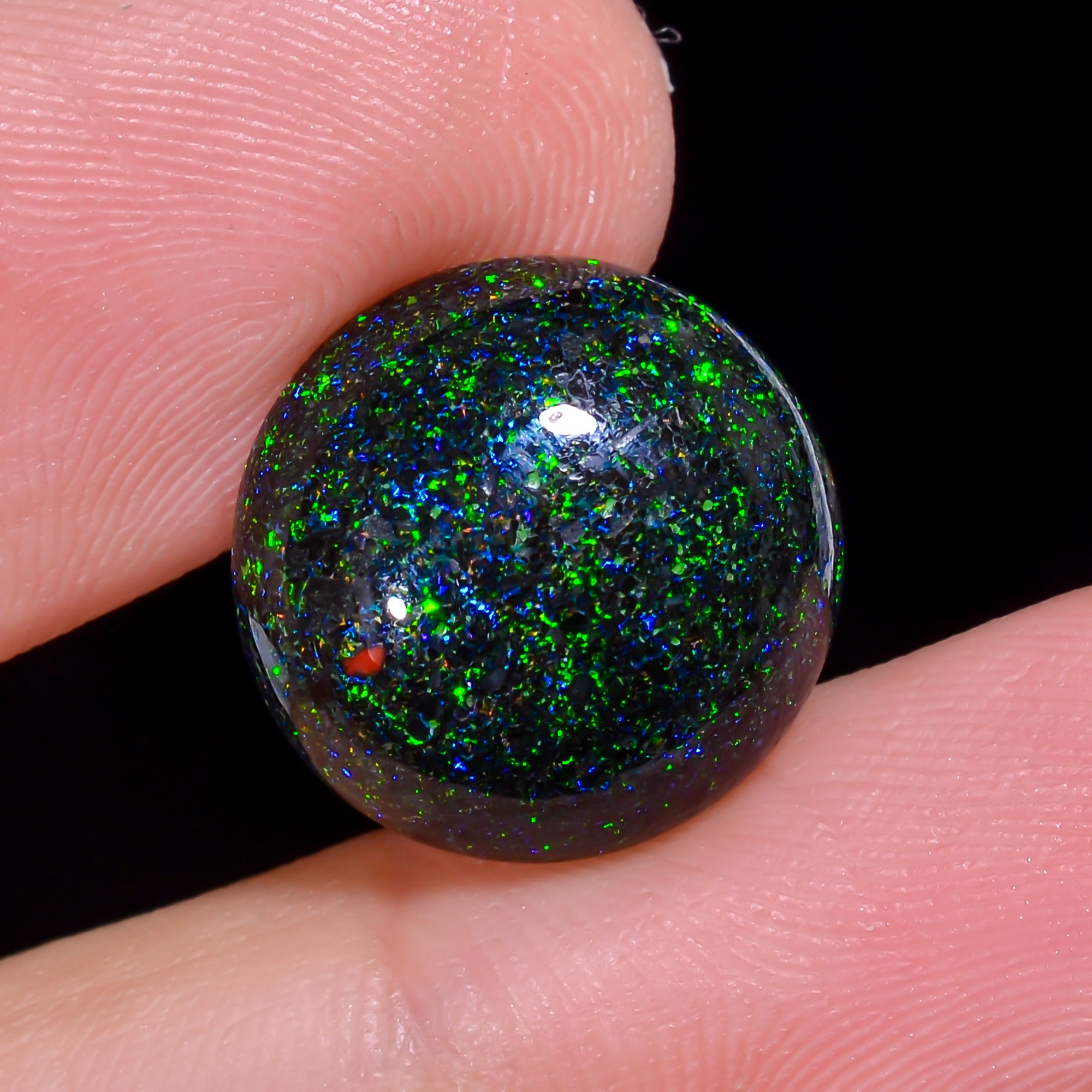 Andamooka Opal Round Shape Cabochon 7 Ct. 14X14X5 mm OP-960