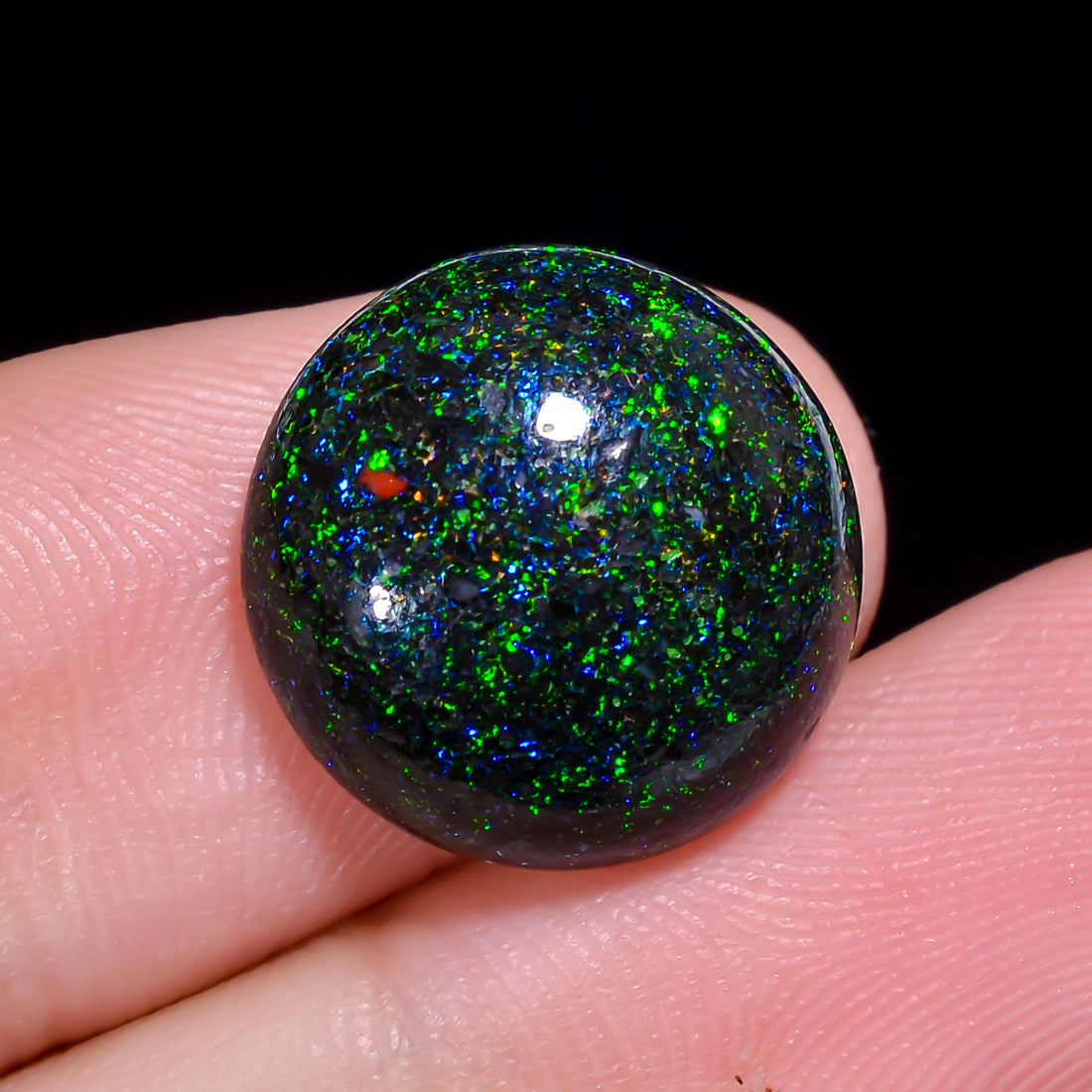 Andamooka Opal Round Shape Cabochon 7 Ct. 14X14X5 mm OP-960