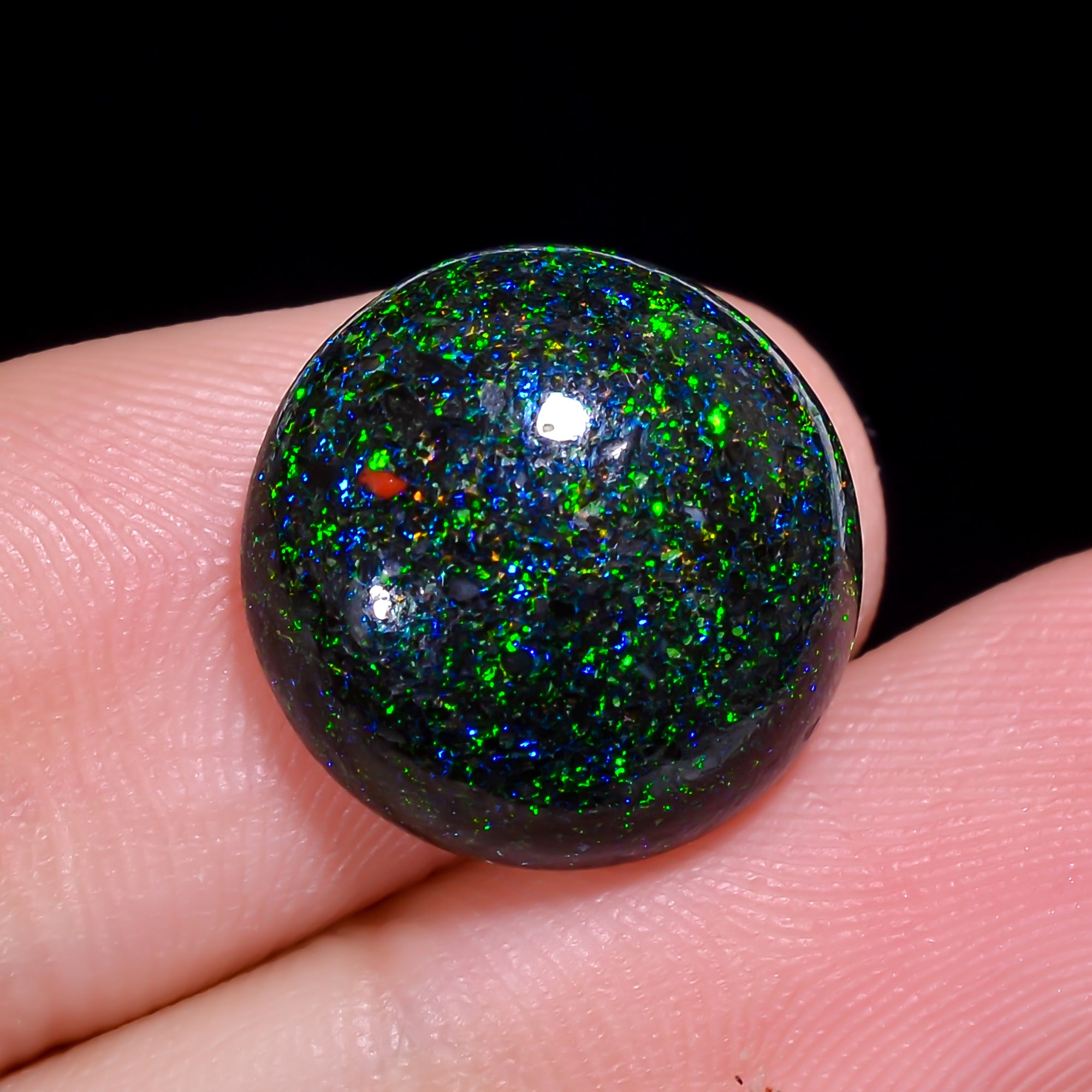 Andamooka Opal Round Shape Cabochon 7 Ct. 14X14X5 mm OP-960