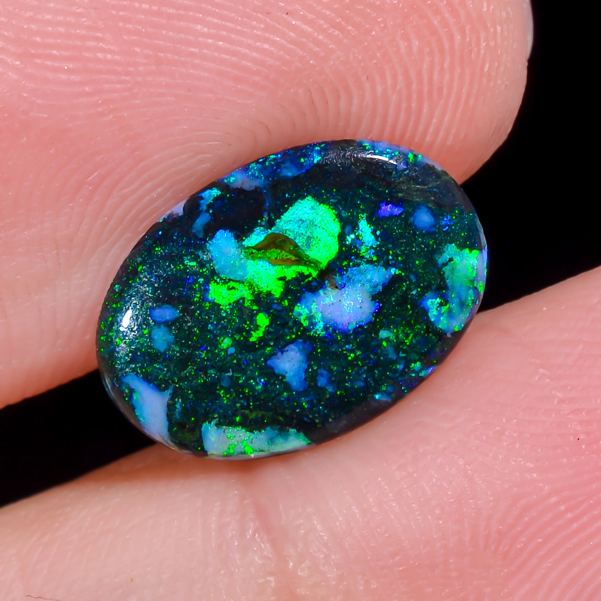 Andamooka Opal Oval Shape Cabochon 1 Ct. 13X9X1 mm OP-963