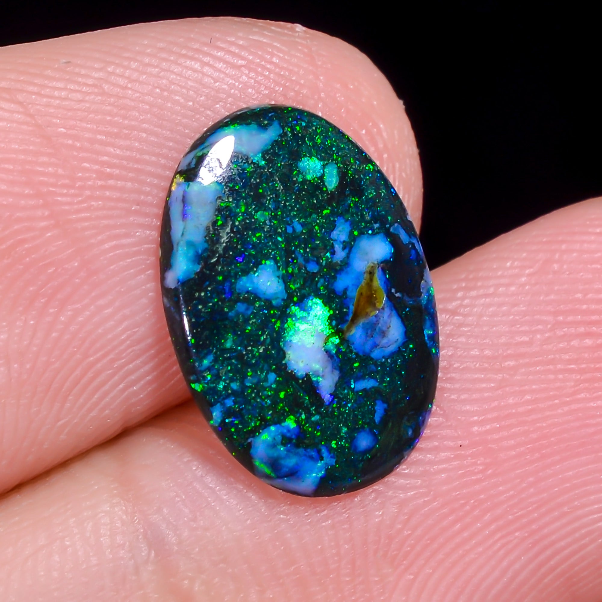 Andamooka Opal Oval Shape Cabochon 1 Ct. 13X9X1 mm OP-963
