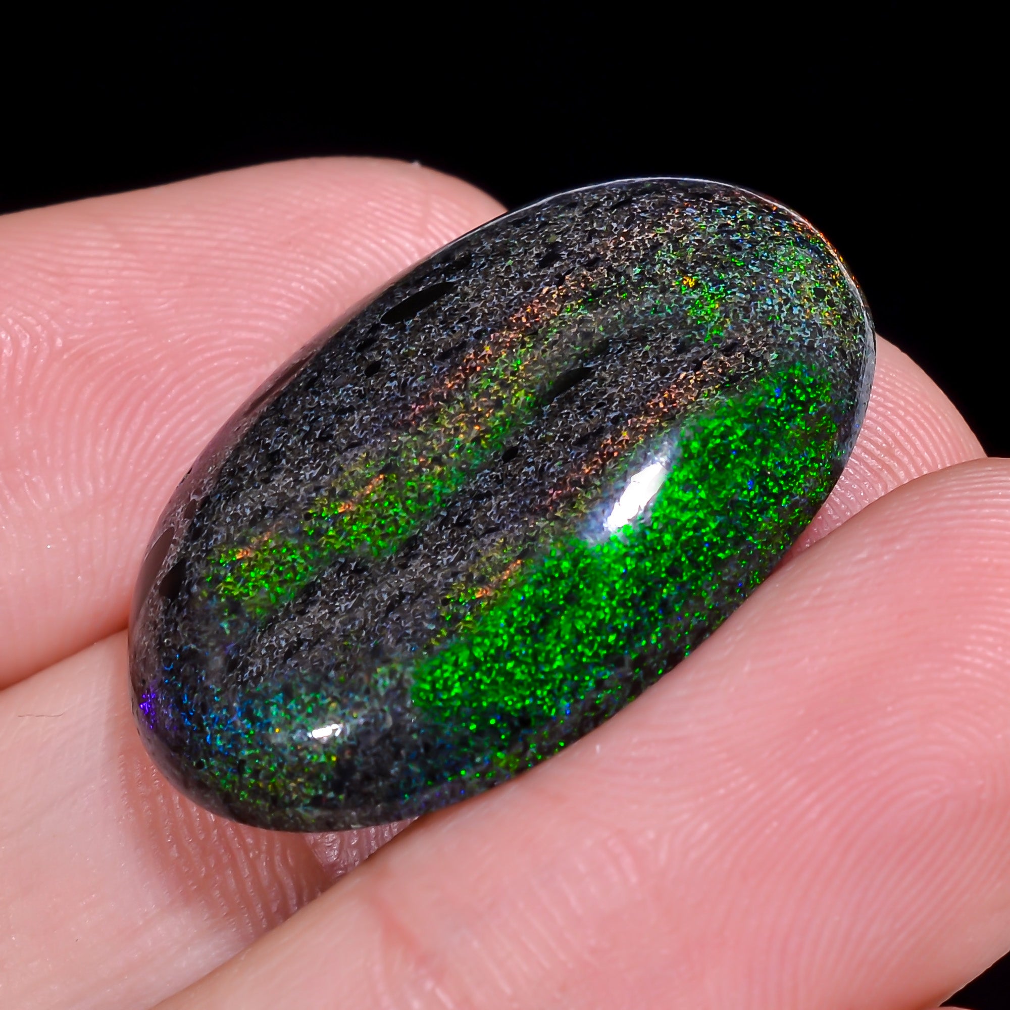 Andamooka Opal Oval Shape Cabochon 22.5 Ct. 27X18X6 mm OP-964