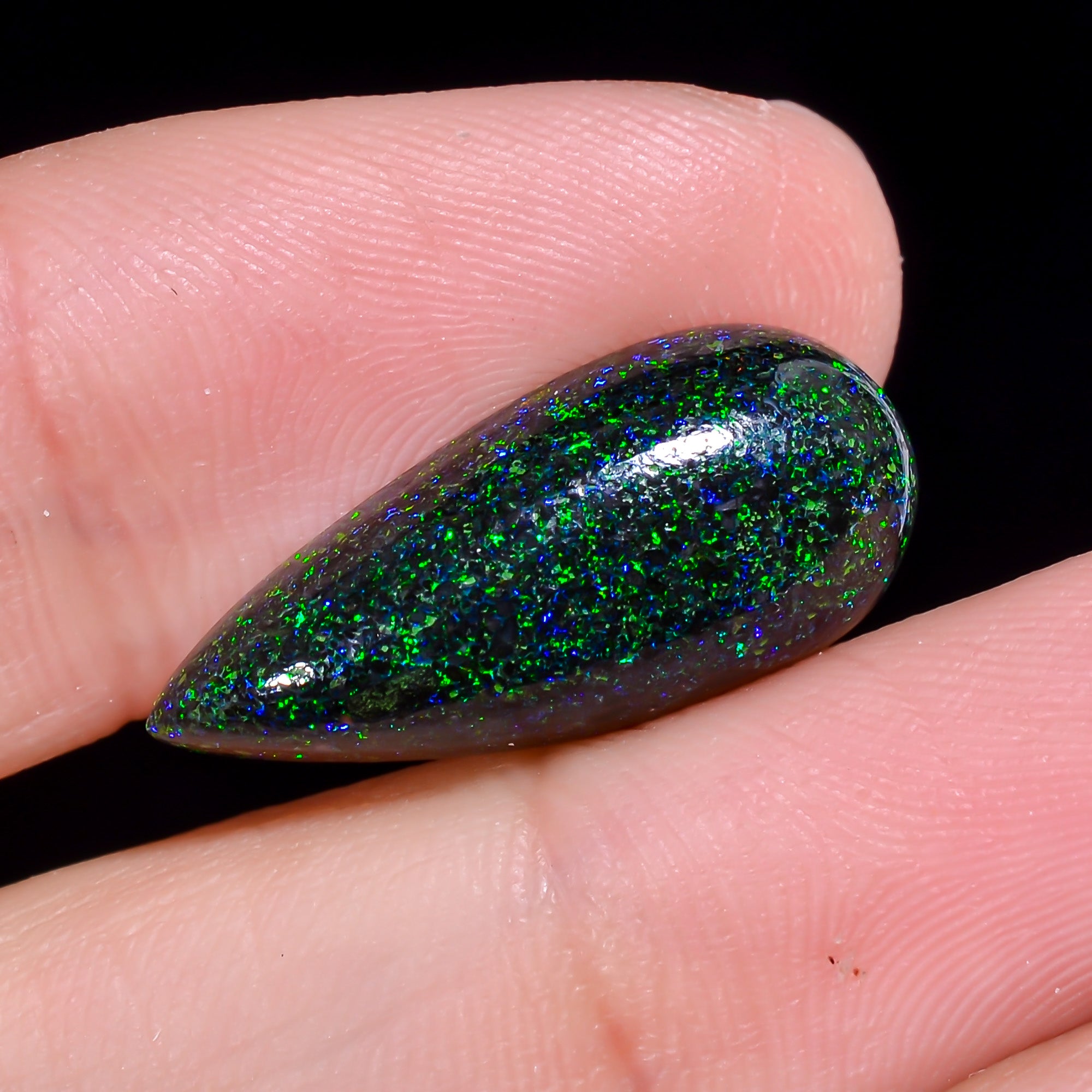 Andamooka Opal Pear Shape Cabochon 7.5 Ct. 22X10X5 mm OP-967