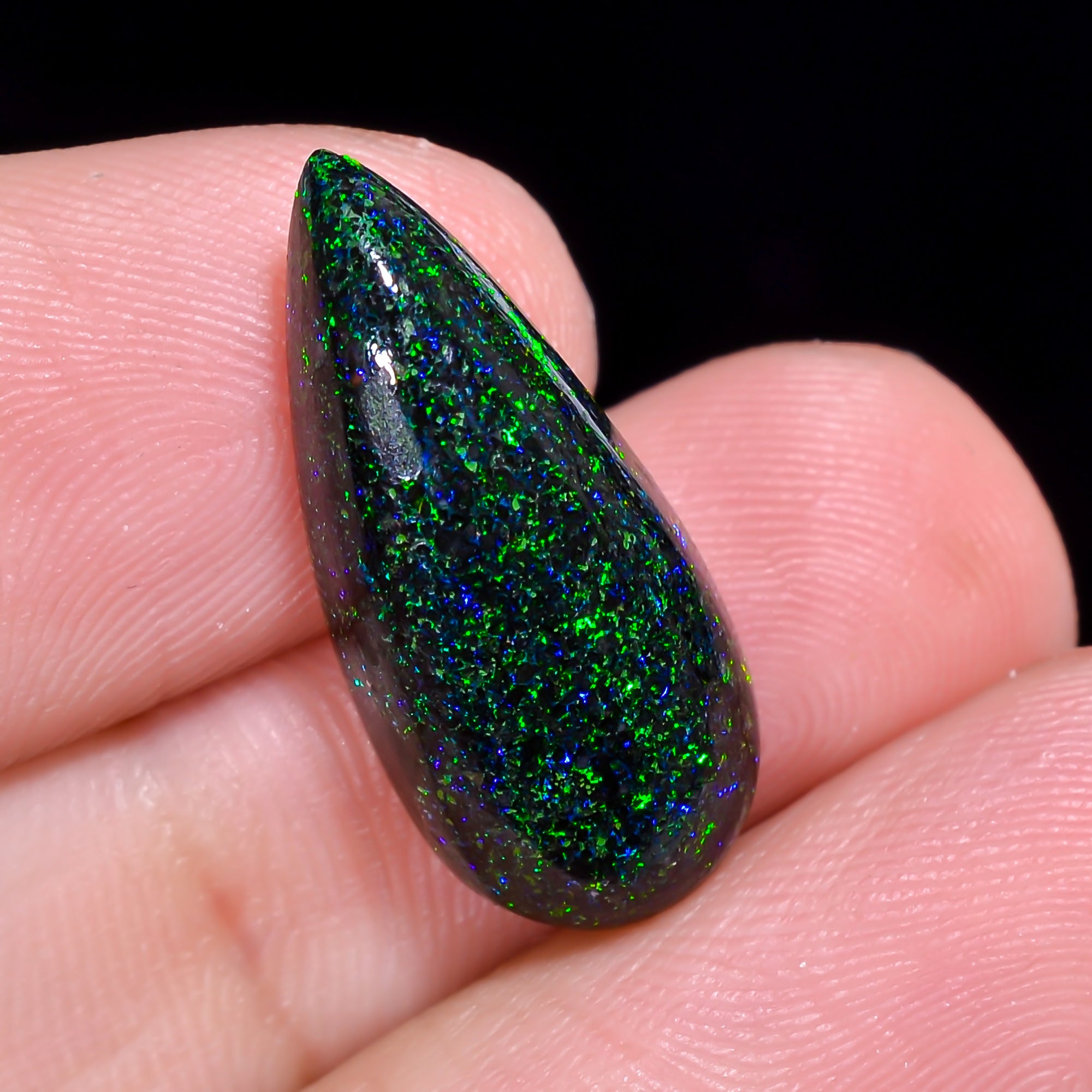Andamooka Opal Pear Shape Cabochon 7.5 Ct. 22X10X5 mm OP-967