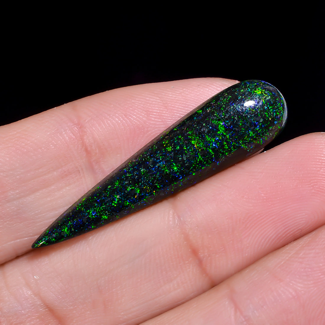Andamooka Opal Pear Shape Cabochon 9 Ct. 37X9X4 mm OP-973