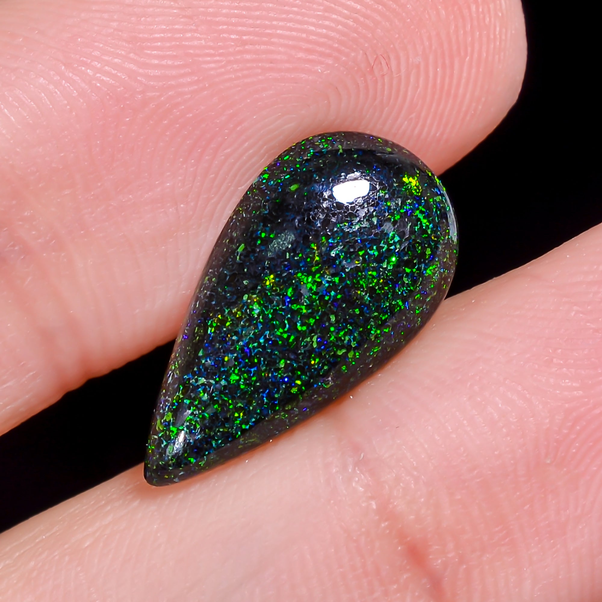Andamooka Opal Pear Shape Cabochon 3.5 Ct. 17X9X3 mm OP-974