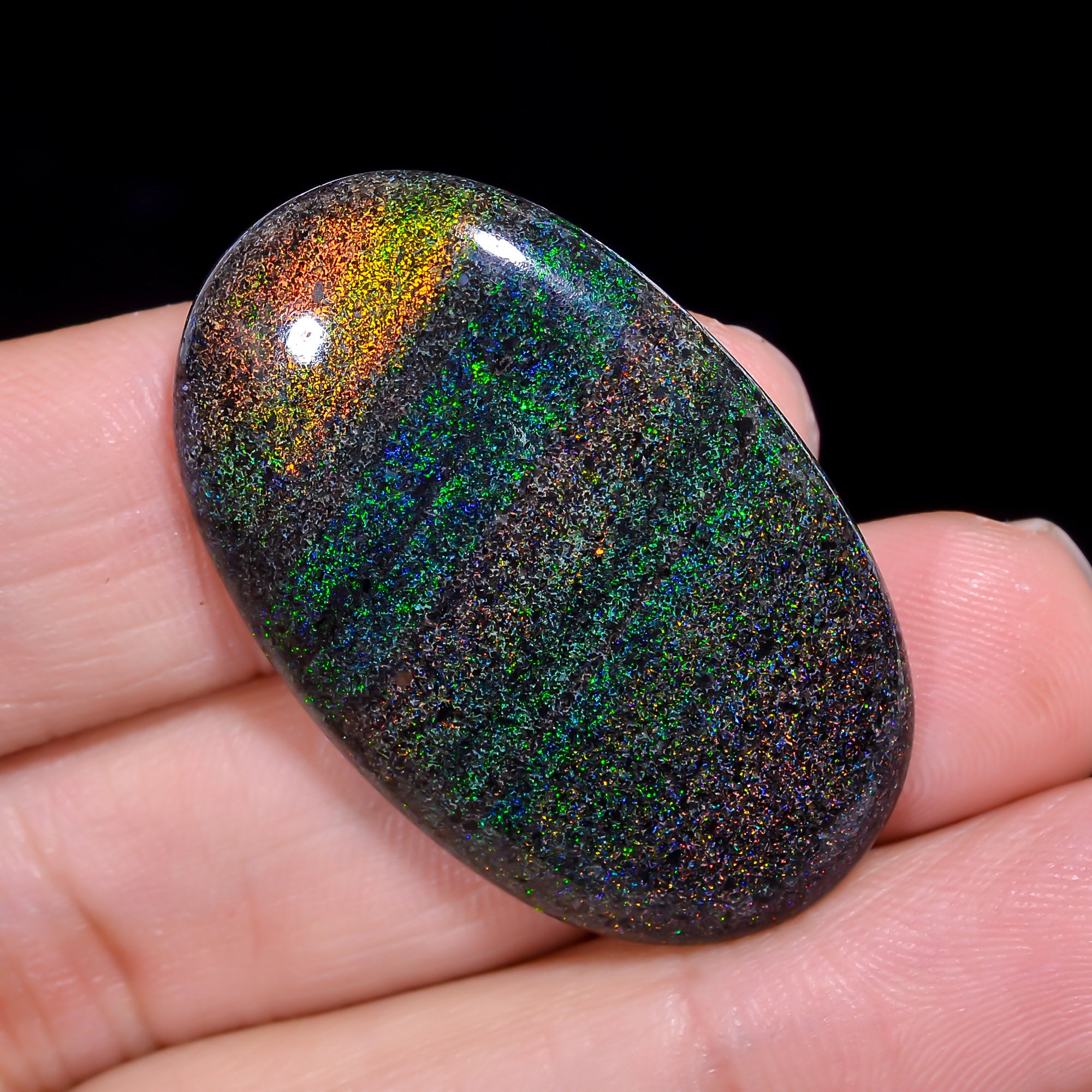 Andamooka Opal Oval Shape Cabochon 33 Ct. 36X23X5 mm OP-980