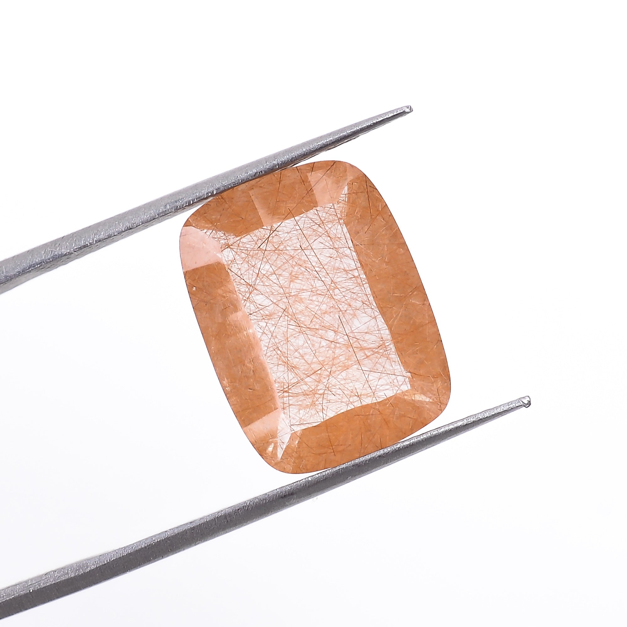 Natural Copper Rutile Quartz Radiant Shape Cut Stone Loose Gemstone For Making Jewelry 6 Ct. 14X10X6 mm S-1168