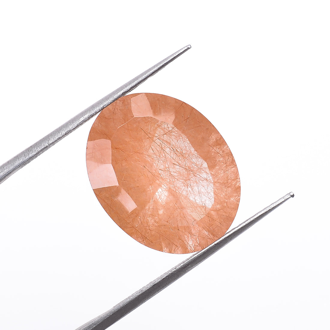 Natural Copper Rutile Quartz Oval Shape Cut Stone Loose Gemstone For Making Jewelry 8.5 Ct 16X13X8mm S1169