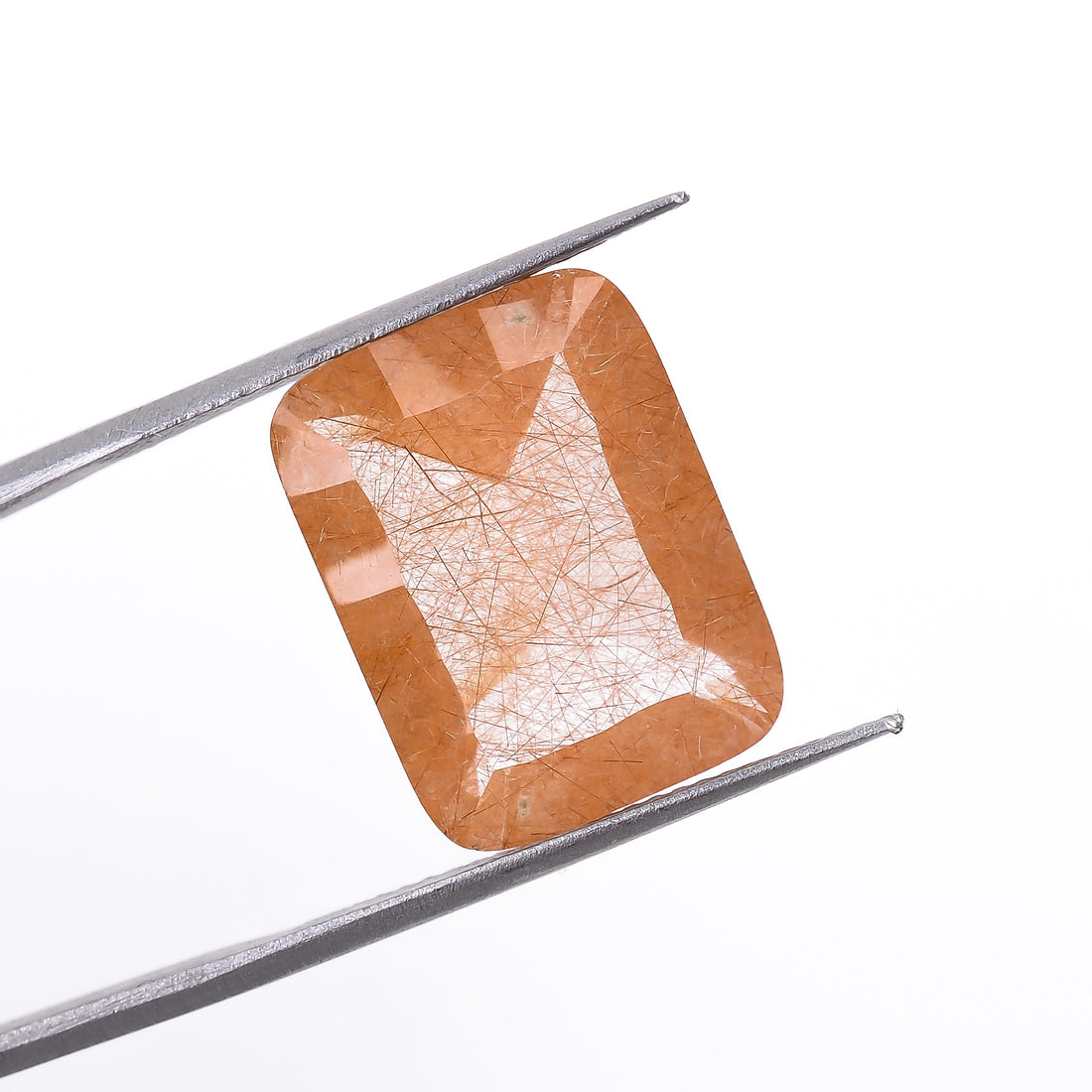 Natural Copper Rutile Quartz Radiant Shape Cut Stone Loose Gemstone For Making Jewelry 8 Ct. 15X11X7 mm S-1170