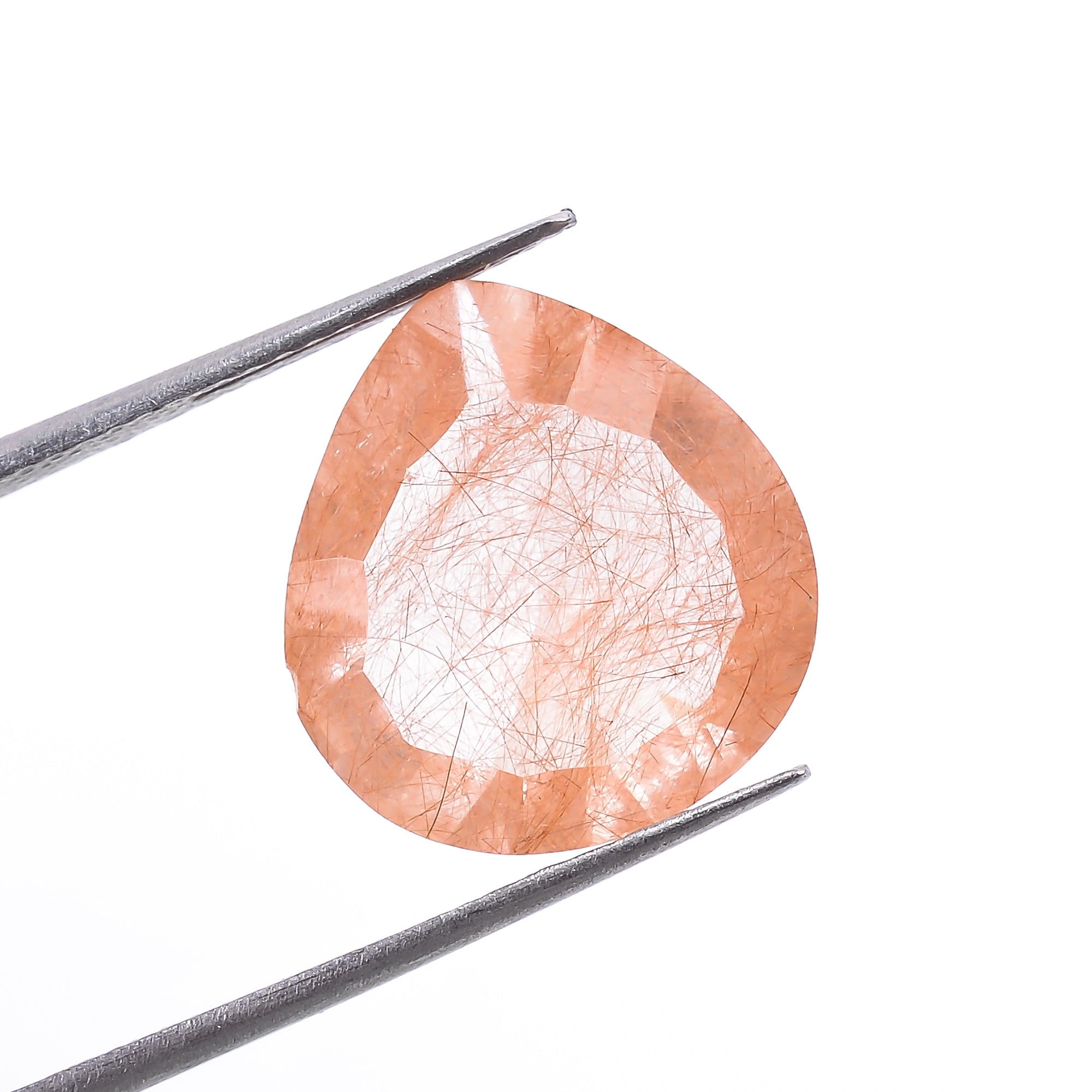 Natural Copper Rutile Quartz Heart Shape Cut Stone Loose Gemstone For Making Jewelry 5.5 Ct 14X13X6 mm S-1176