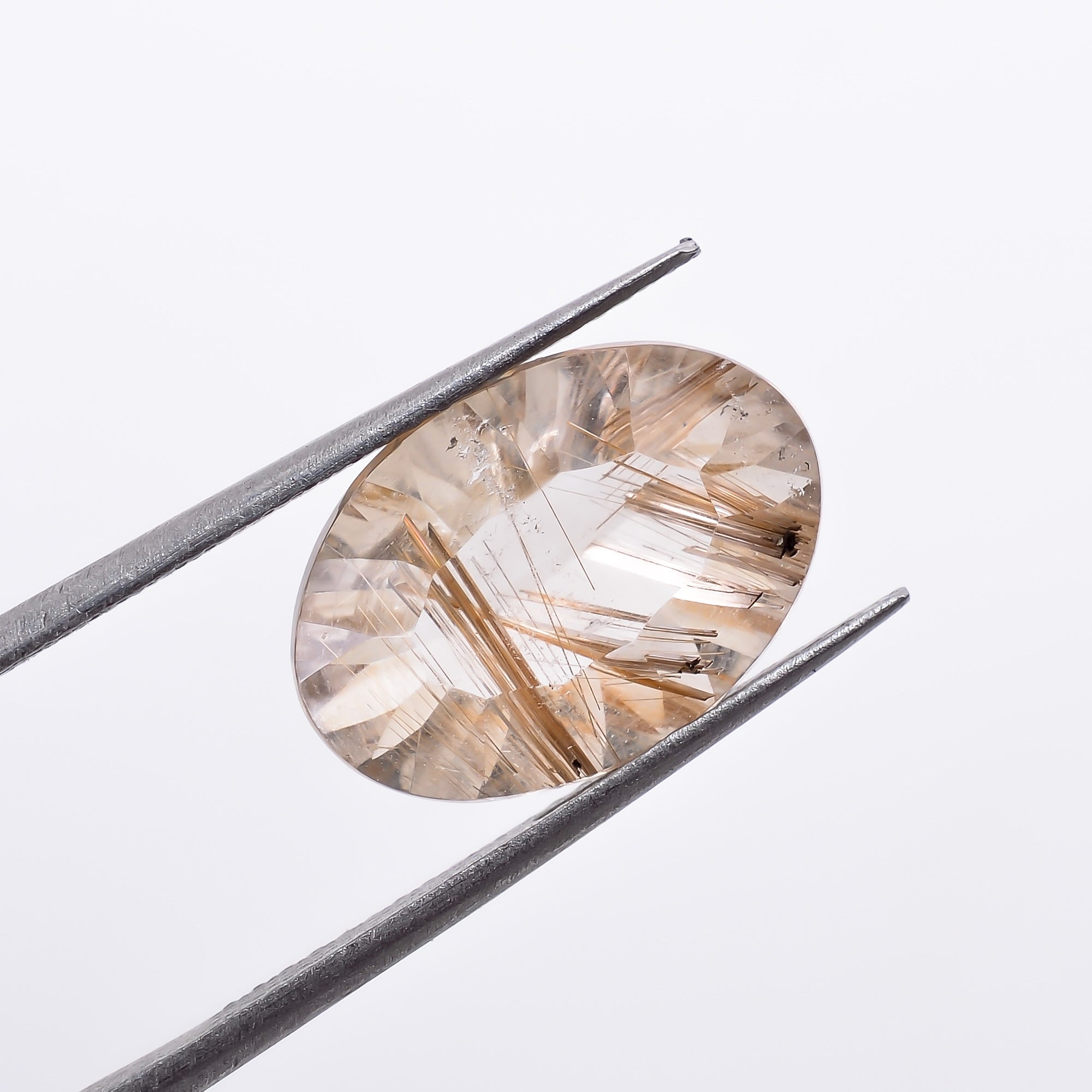 Natural Golden Rutile Quartz Oval Shape Cut Stone Loose Gemstone For Making Jewelry 3 Ct. 14X9X5 mm S-1187