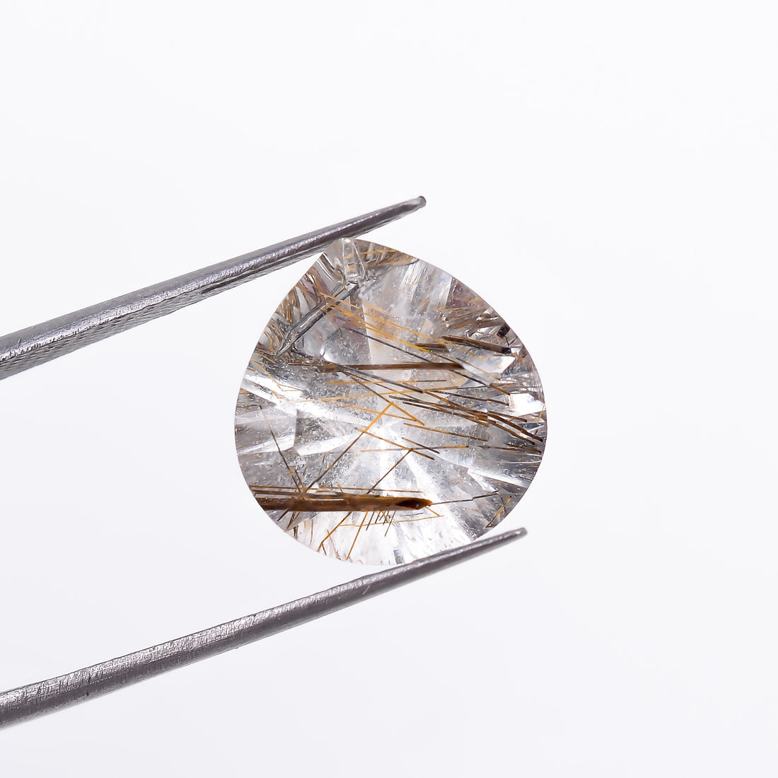 Natural Golden Rutile Quartz Heart Shape Cut Stone Loose Gemstone For Making Jewelry 5 Ct. 13X12X7 mm S-1189