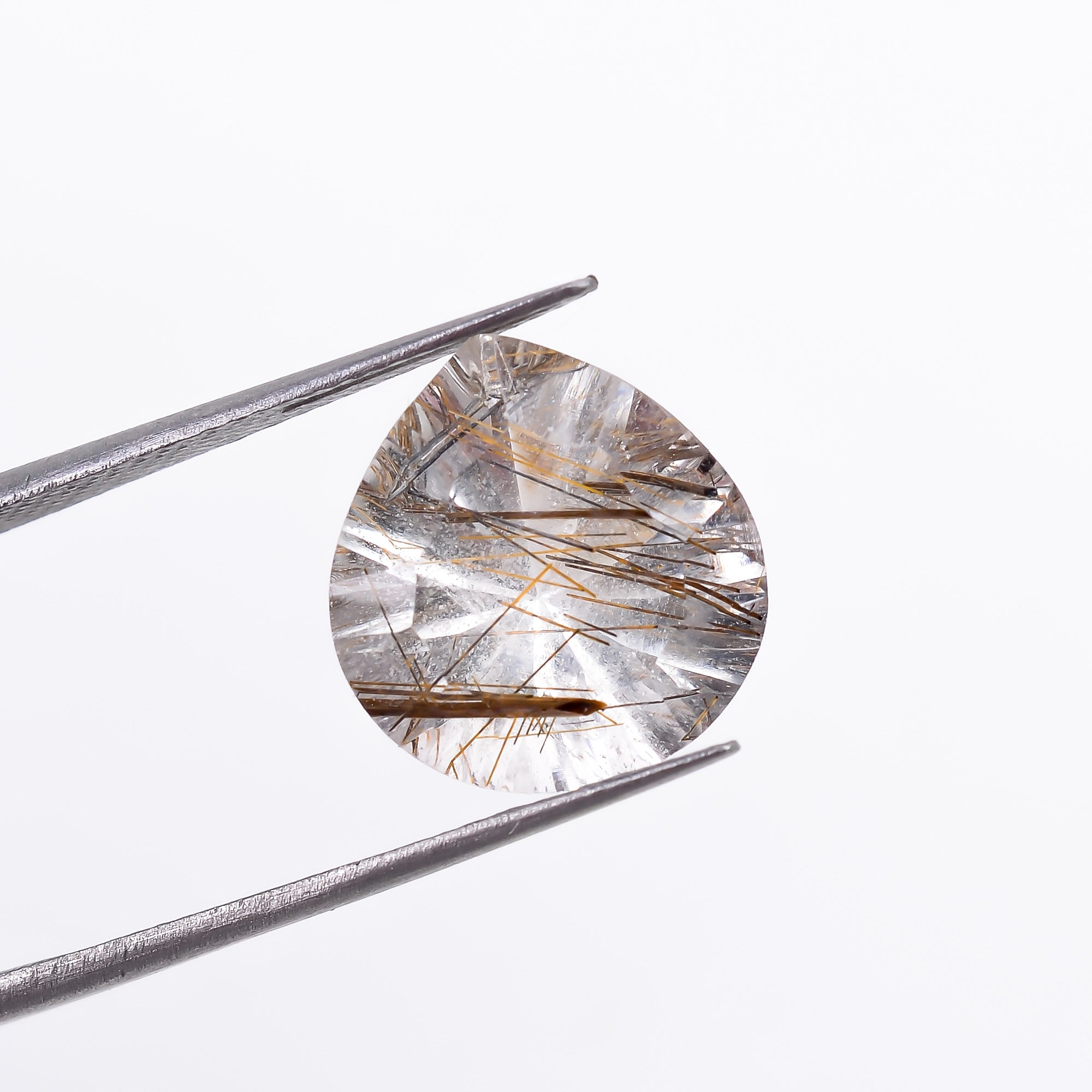 Natural Golden Rutile Quartz Heart Shape Cut Stone Loose Gemstone For Making Jewelry 5 Ct. 13X12X7 mm S-1189