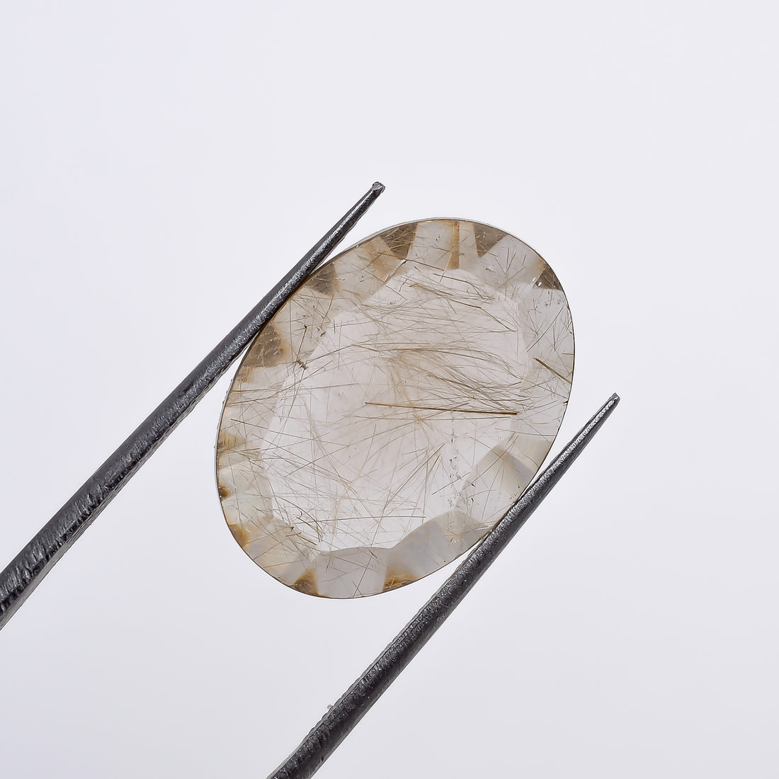 Natural Golden Rutile Quartz Oval Shape Cut Stone Loose Gemstone For Making Jewelry 7.5 Ct 17X13X5 mm S-1215