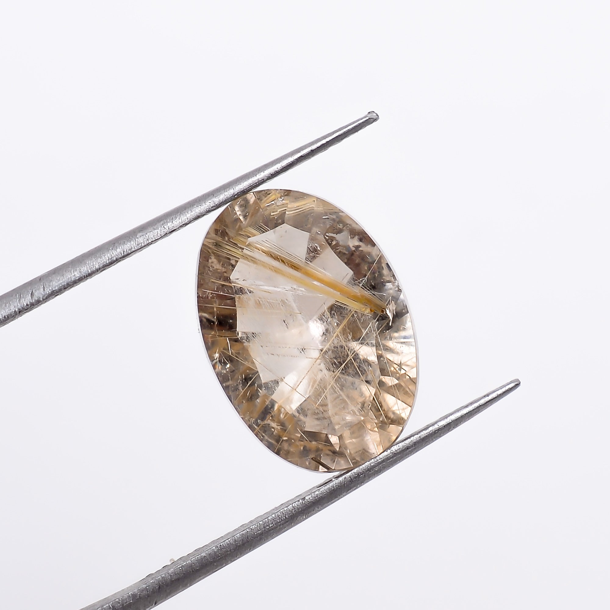 Natural Golden Rutile Quartz Oval Shape Cut Stone Loose Gemstone For Making Jewelry 4 Ct. 13X9X6 mm S-1218