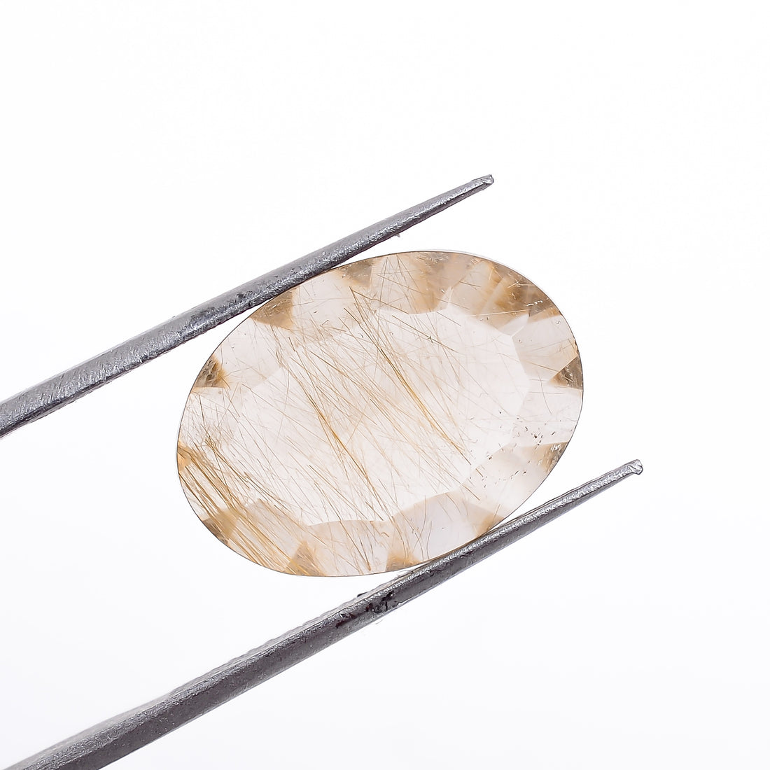 Natural Golden Rutile Quartz Oval Shape Cut Stone Loose Gemstone For Making Jewelry 6 Ct 16X11X5 mm S-1220