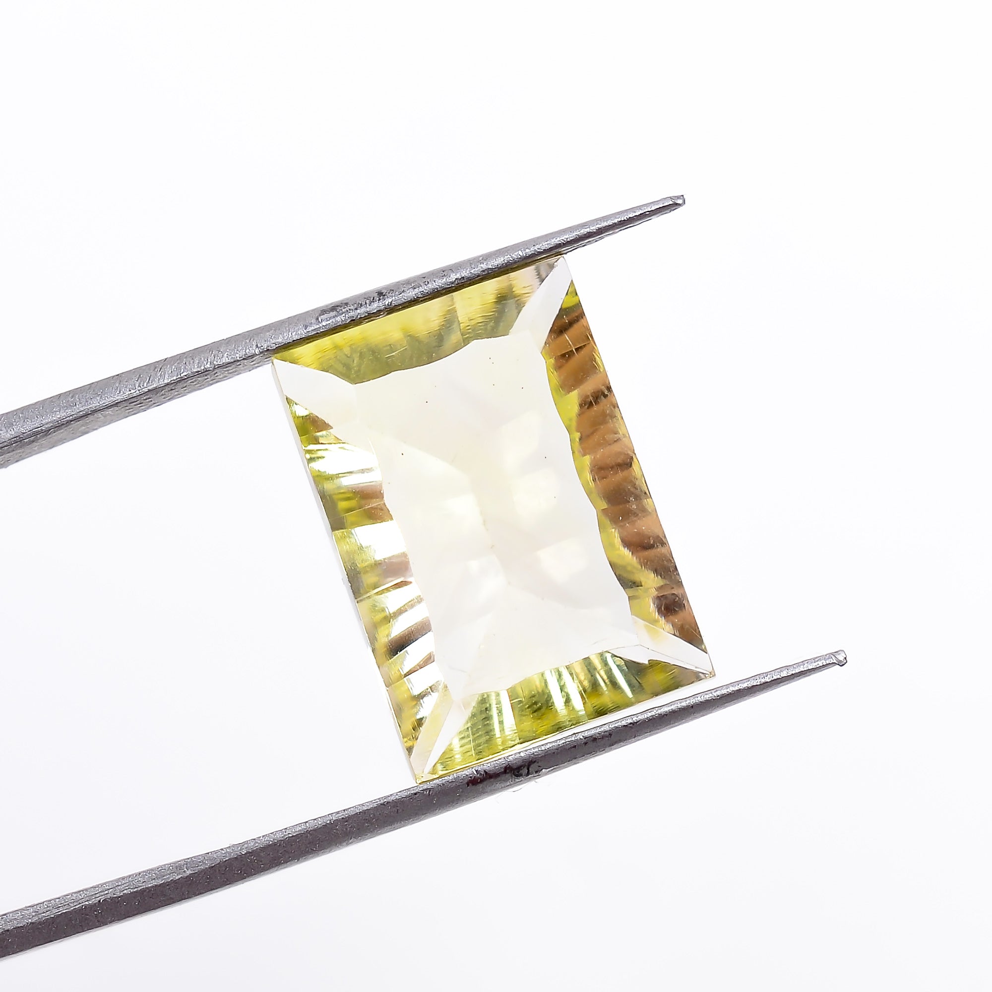 Natural Lemon Quartz Rectangle Shape Cut Stone Loose Gemstone For Making Jewelry 7 Ct. 15X10X6 mm S-1222