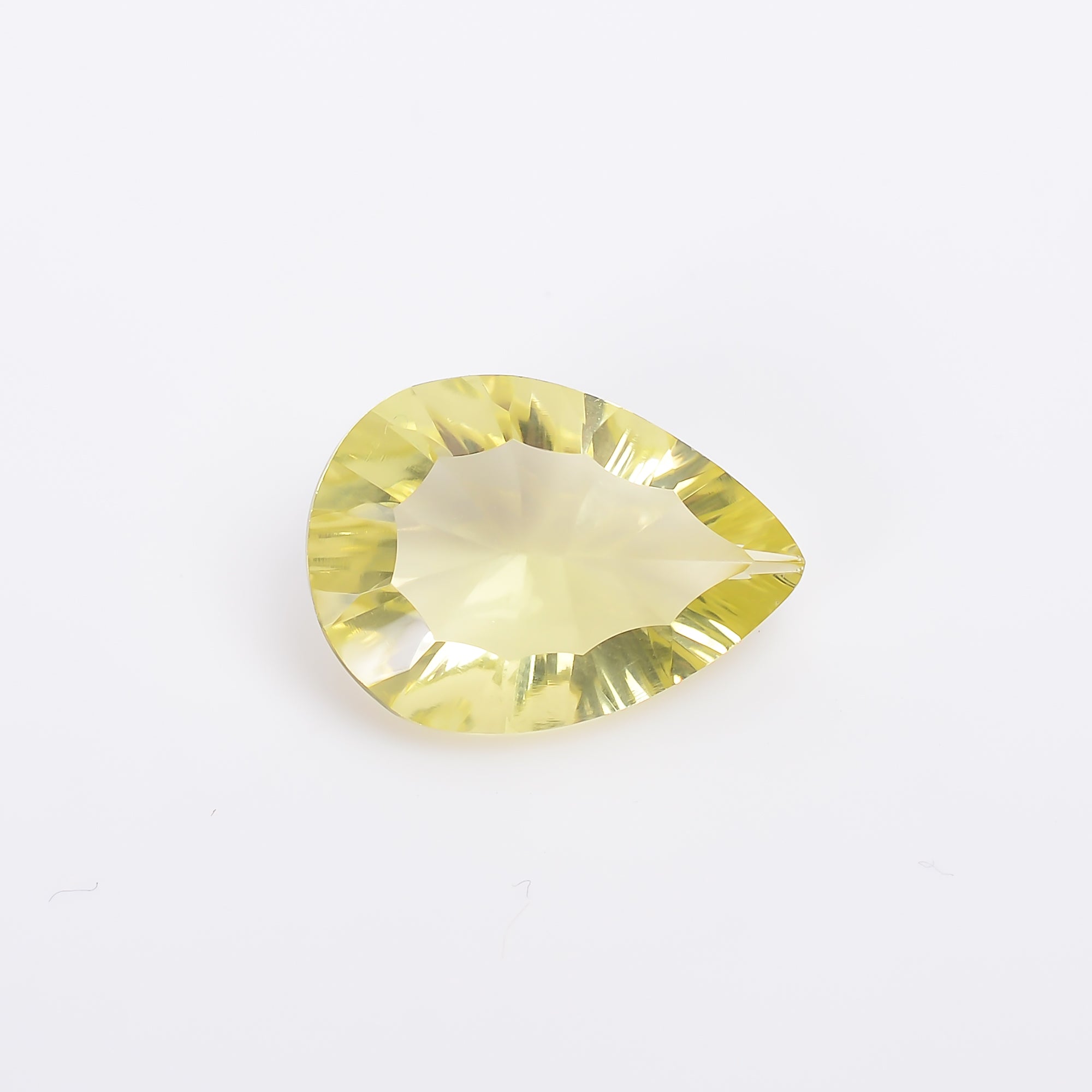 Natural Lemon Quartz Pear Shape Cut Stone Loose Gemstone For Making Jewelry 6.5 Ct. 17X12X6 mm S-1229