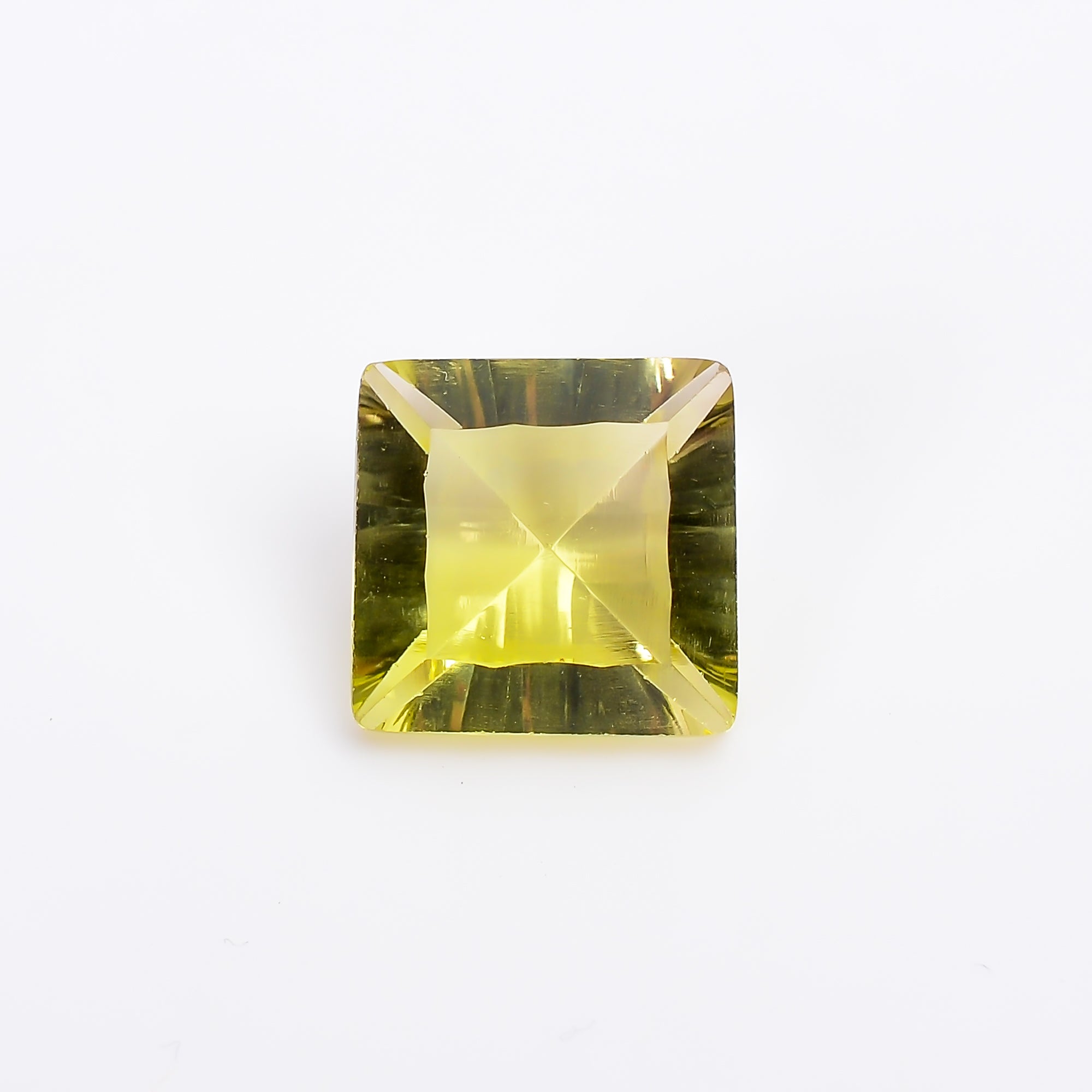 Natural Lemon Quartz Square Shape Cut Stone Loose Gemstone For Making Jewelry 6.5 Ct. 11X11X7 mm S-1230
