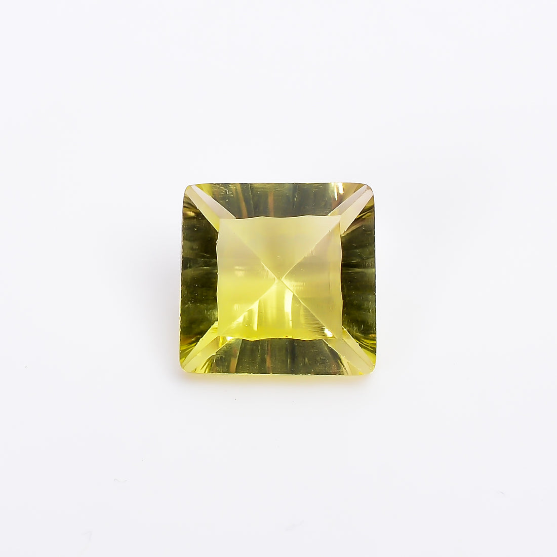 Natural Lemon Quartz Square Shape Cut Stone Loose Gemstone For Making Jewelry 6.5 Ct. 11X11X7 mm S-1230